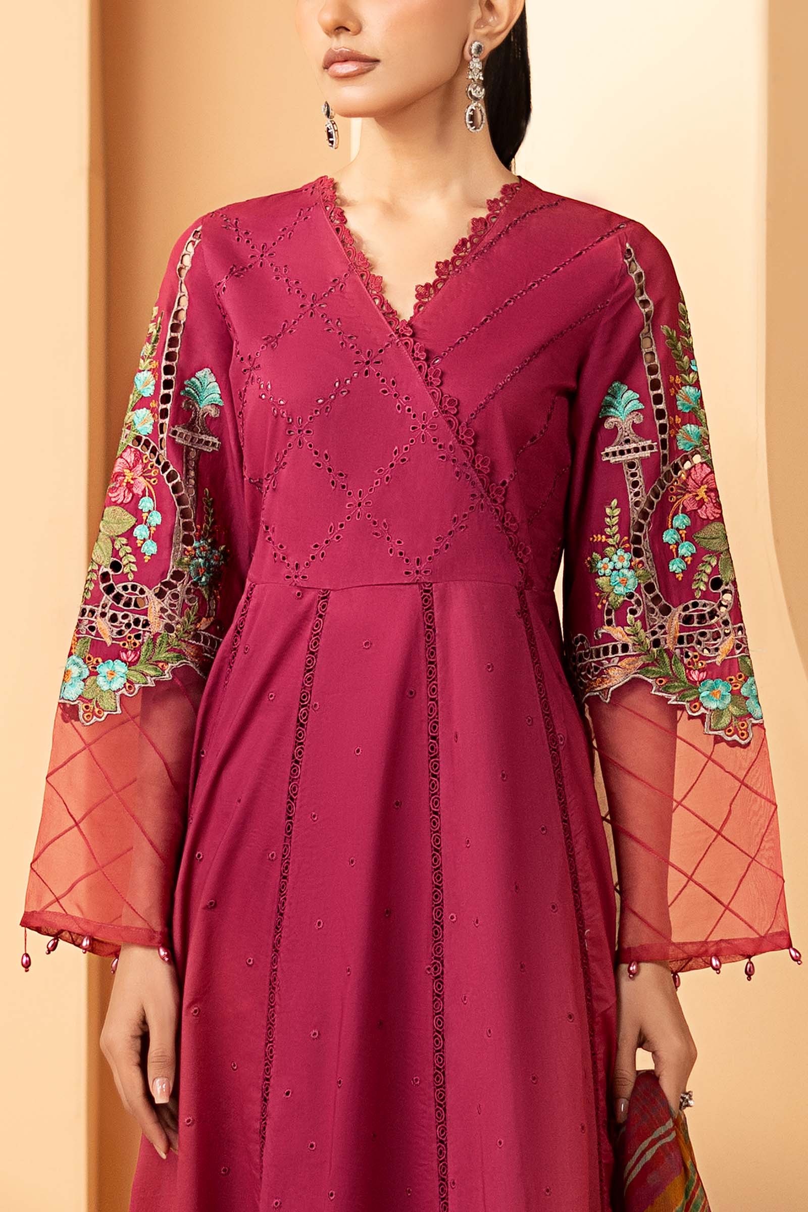 3 Piece Embroidered Dobby Lawn Suit - Image 2