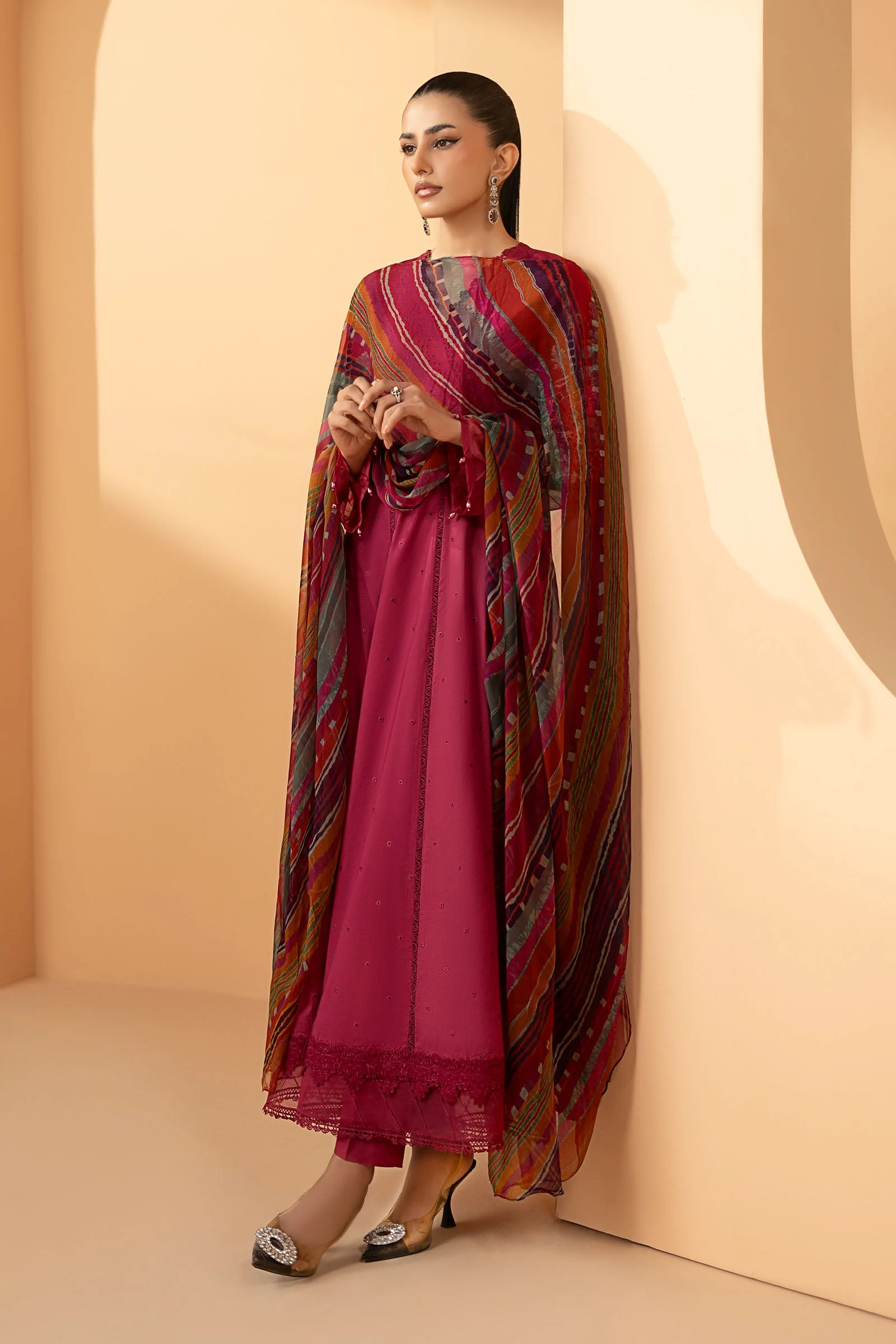 3 Piece Embroidered Dobby Lawn Suit - Image 3