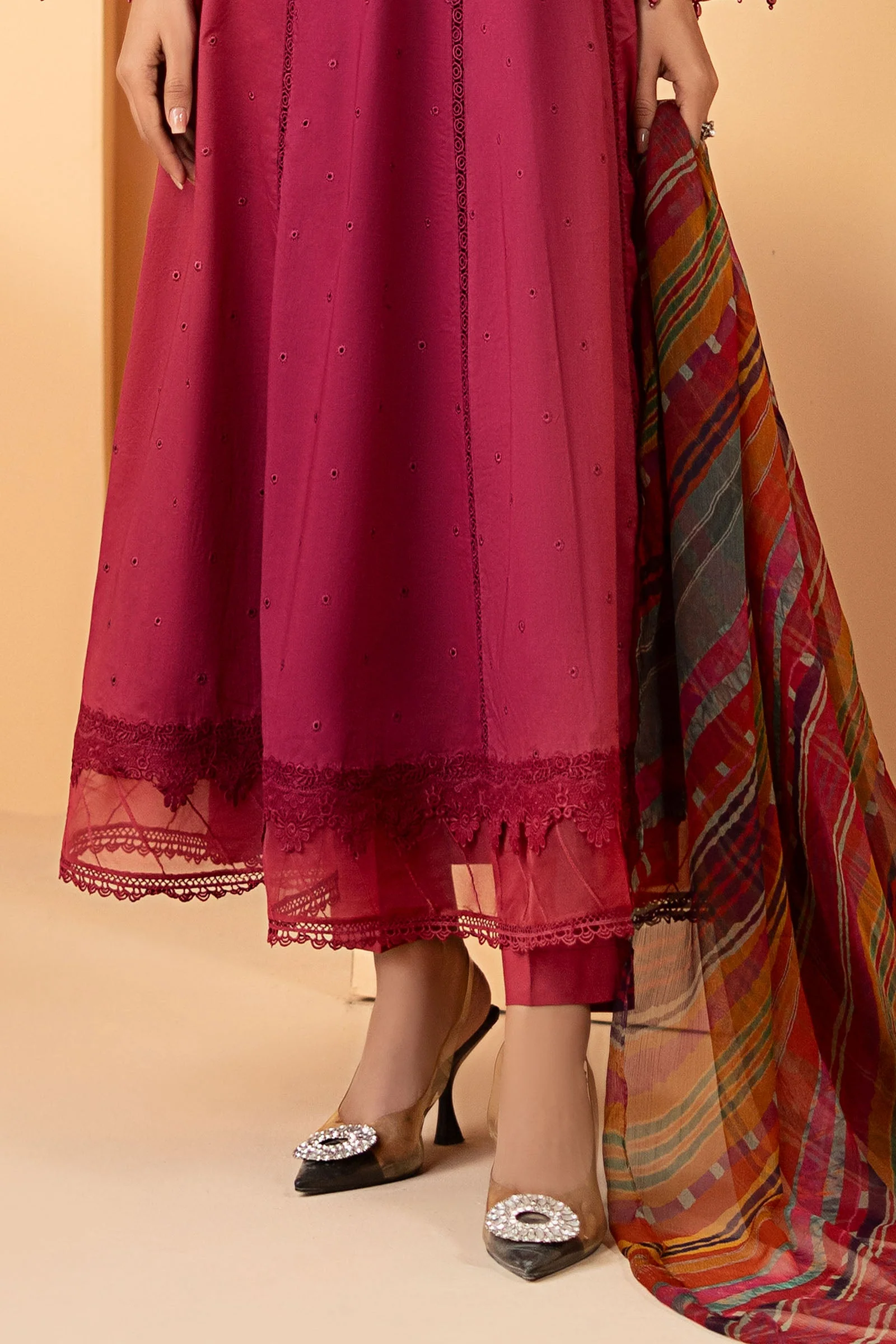 3 Piece Embroidered Dobby Lawn Suit - Image 5