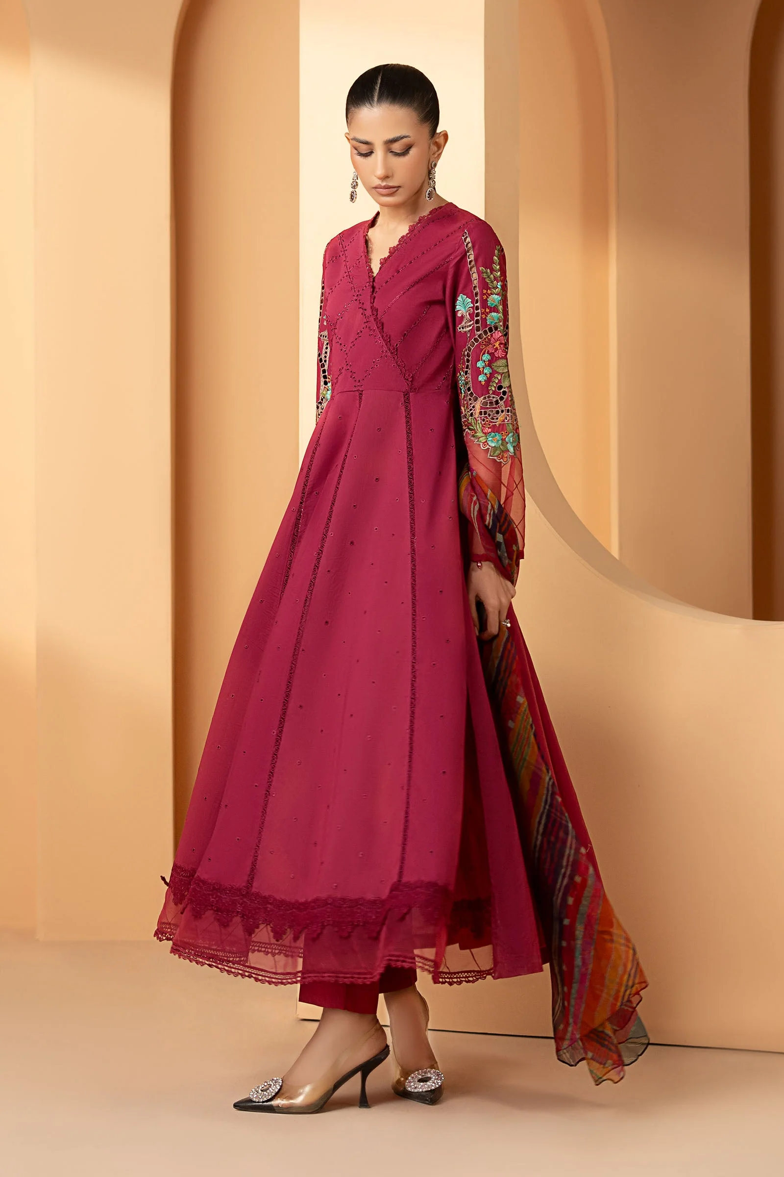 3 Piece Embroidered Dobby Lawn Suit - Image 6
