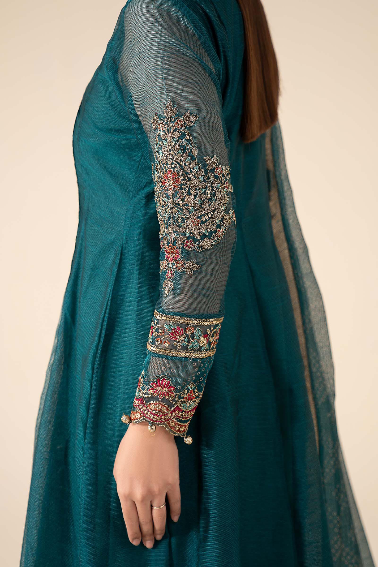3 Piece Embroidered Cotton Net Suit - Image 3