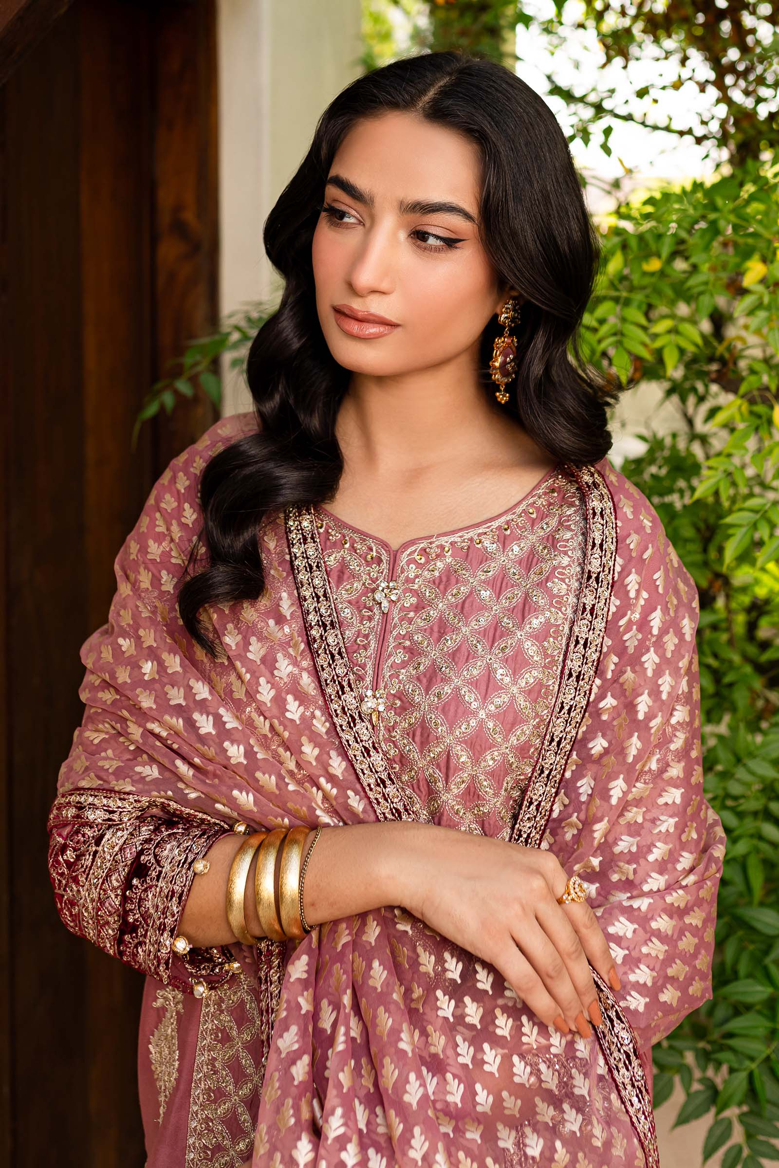 3 Piece Embroidered Linen Suit - Image 2