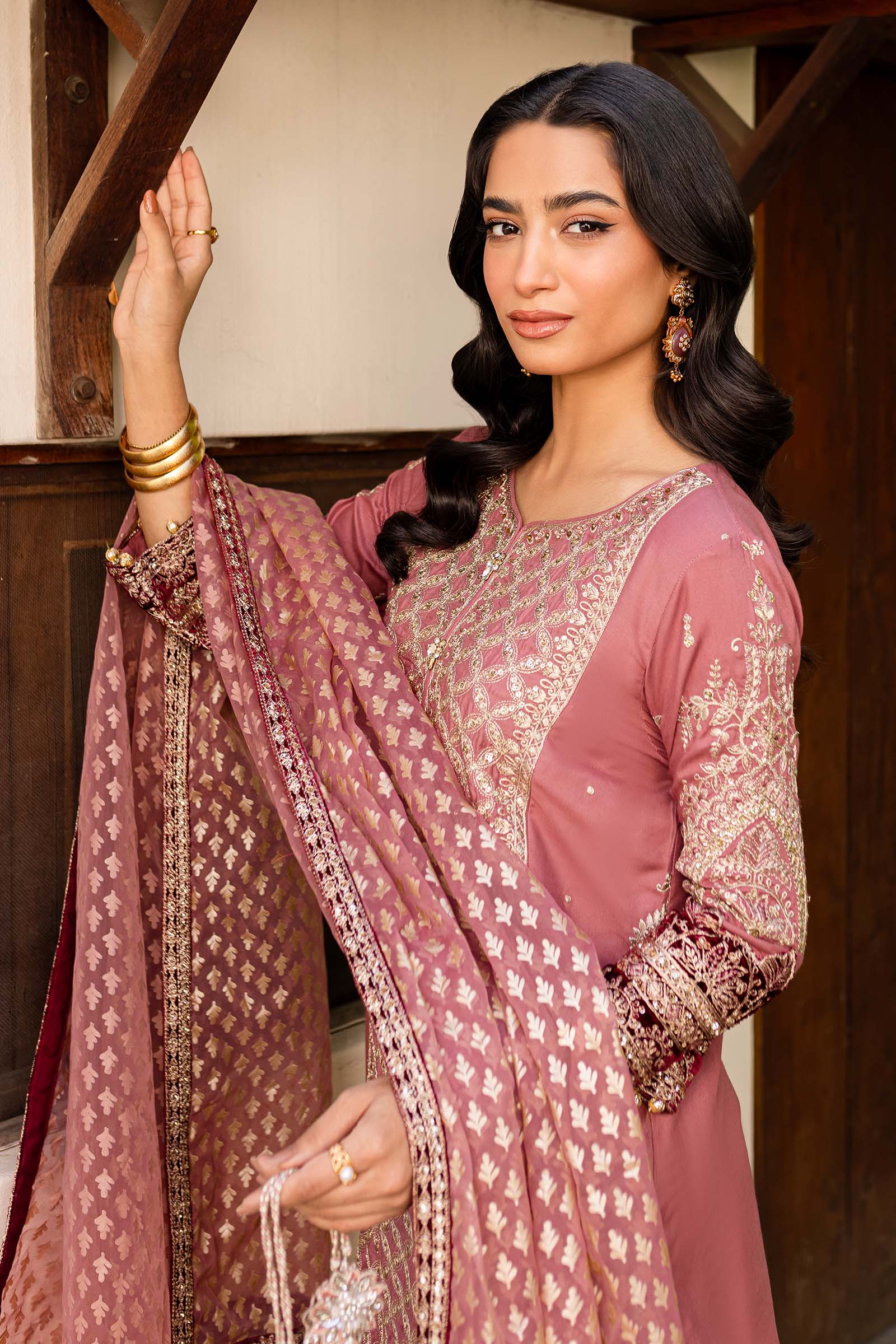 3 Piece Embroidered Linen Suit - Image 3