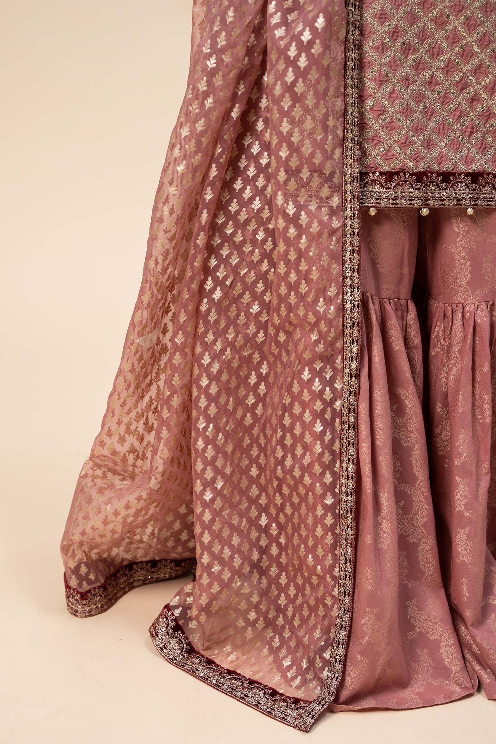 3 Piece Embroidered Linen Suit - Image 7