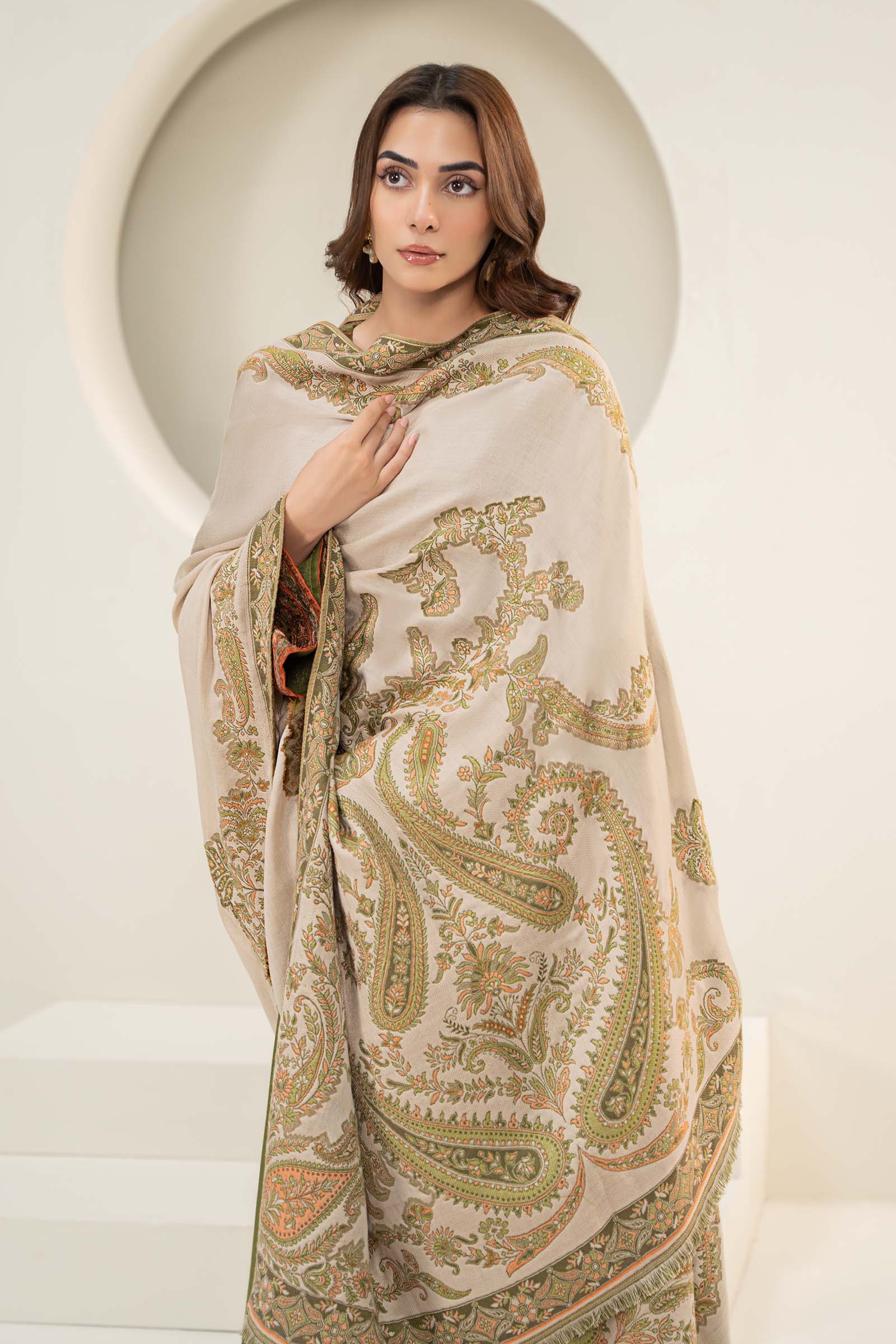 3 Piece Embroidered Linen Suit - Image 5