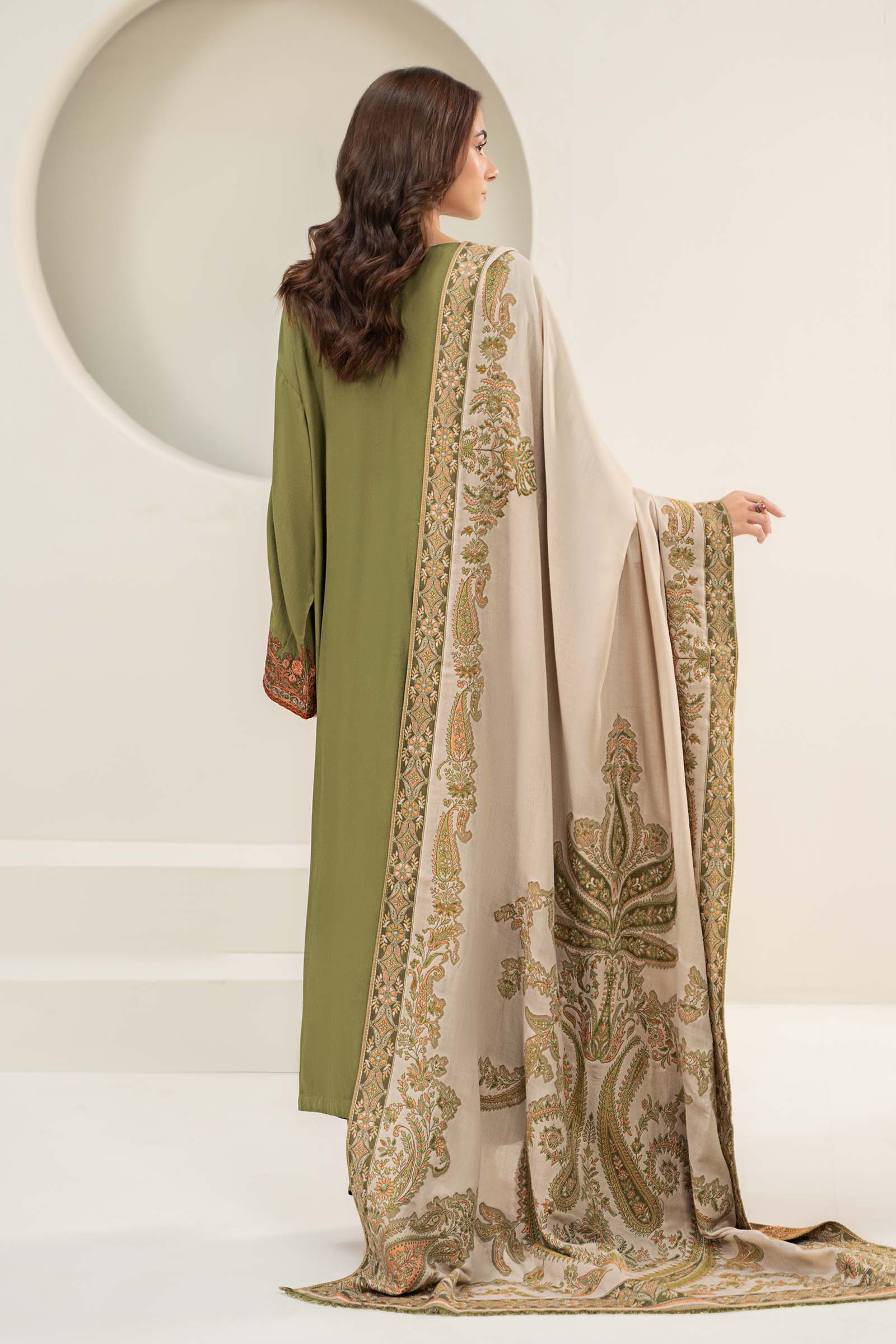 3 Piece Embroidered Linen Suit - Image 7