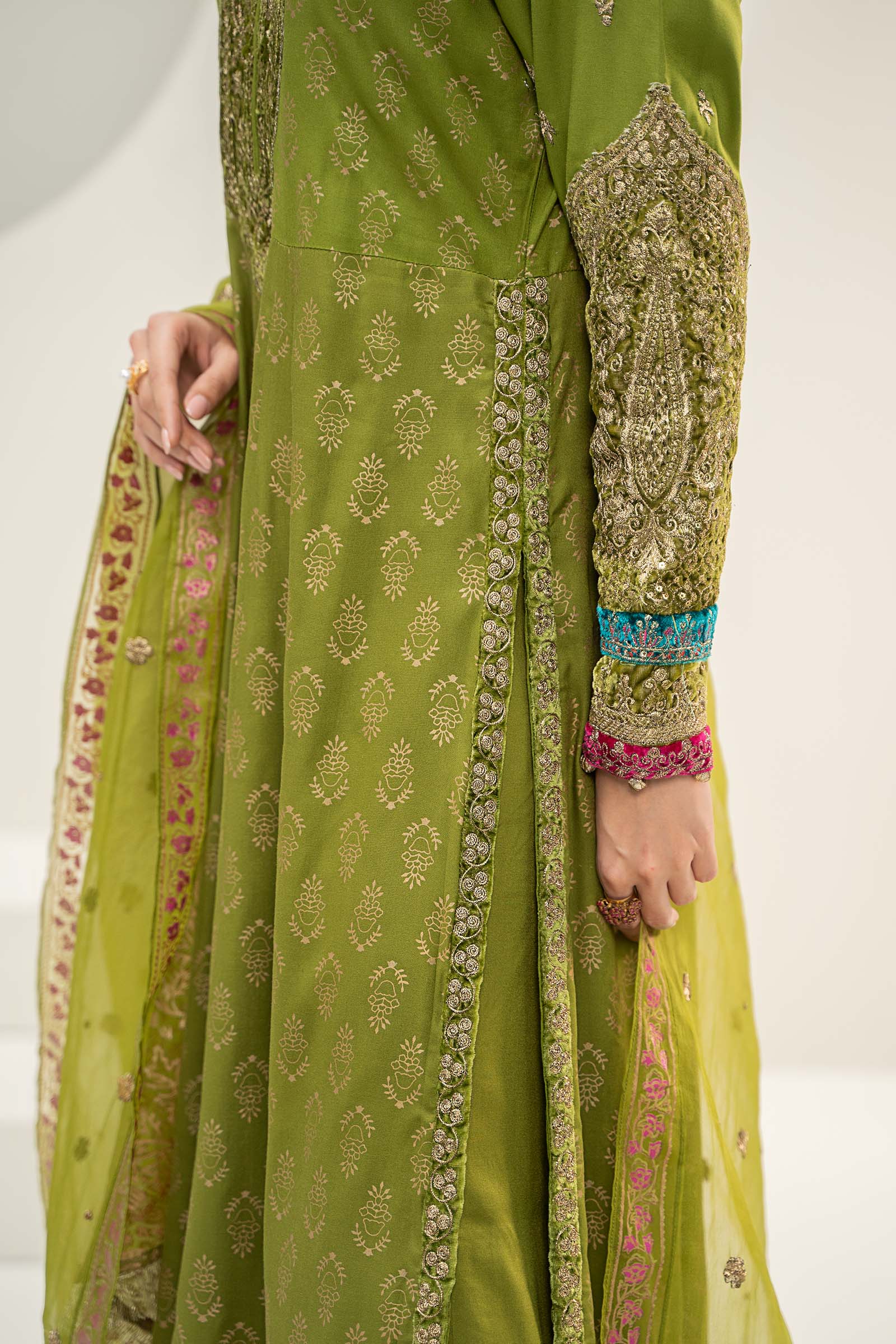 3 Piece Embroidered Linen Suit - Image 4