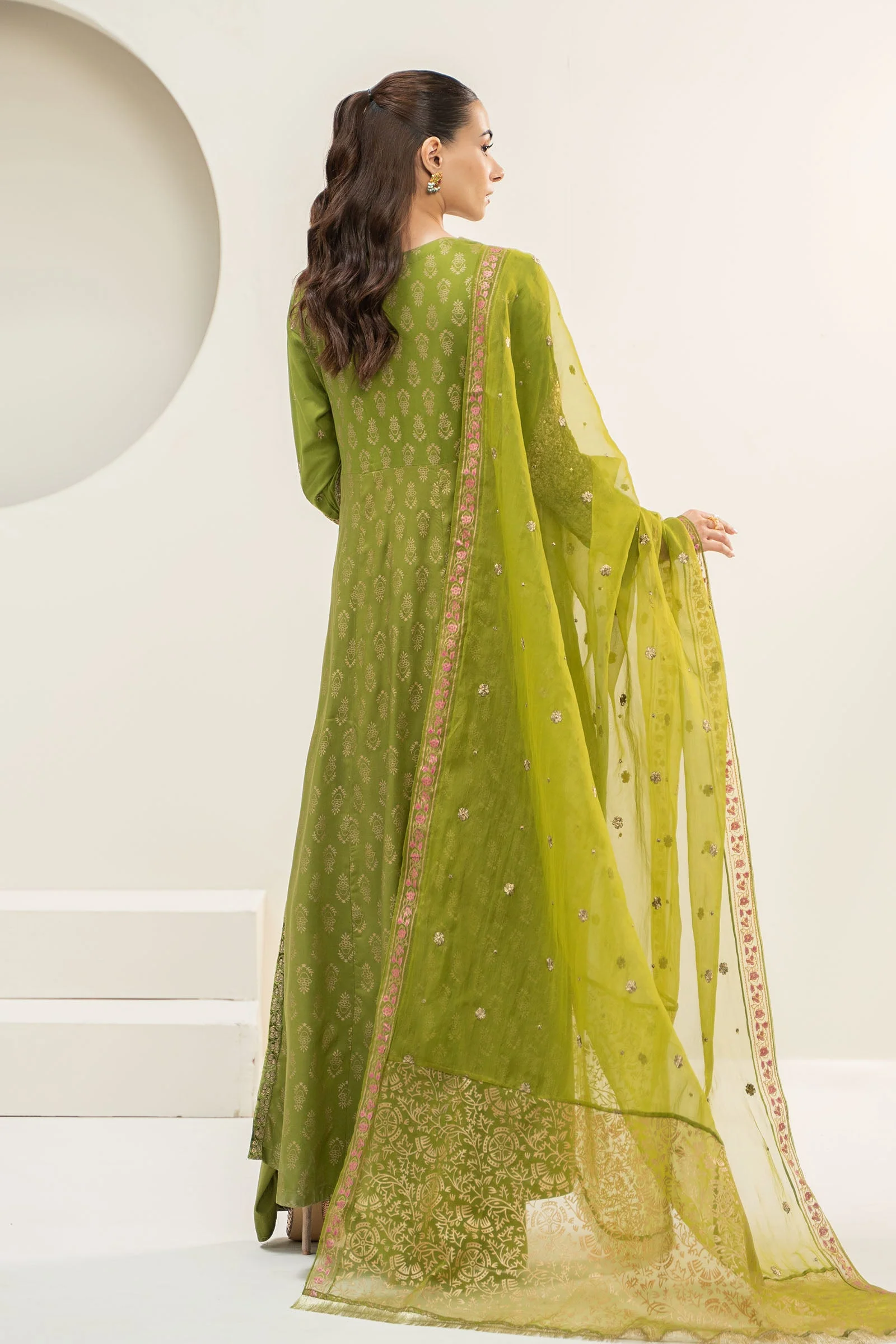 3 Piece Embroidered Linen Suit - Image 6