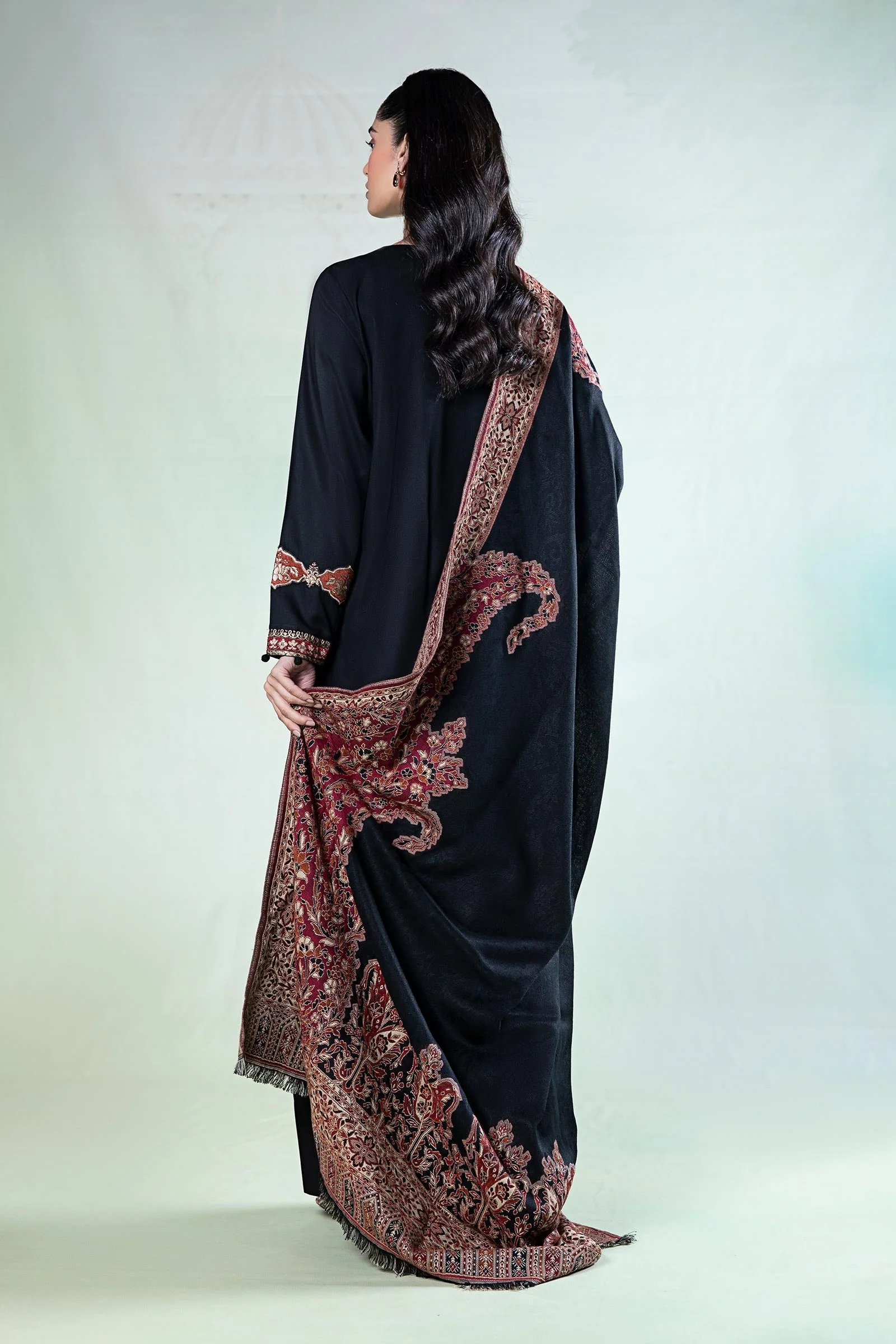 3 Piece Embroidered Linen Suit - Image 7