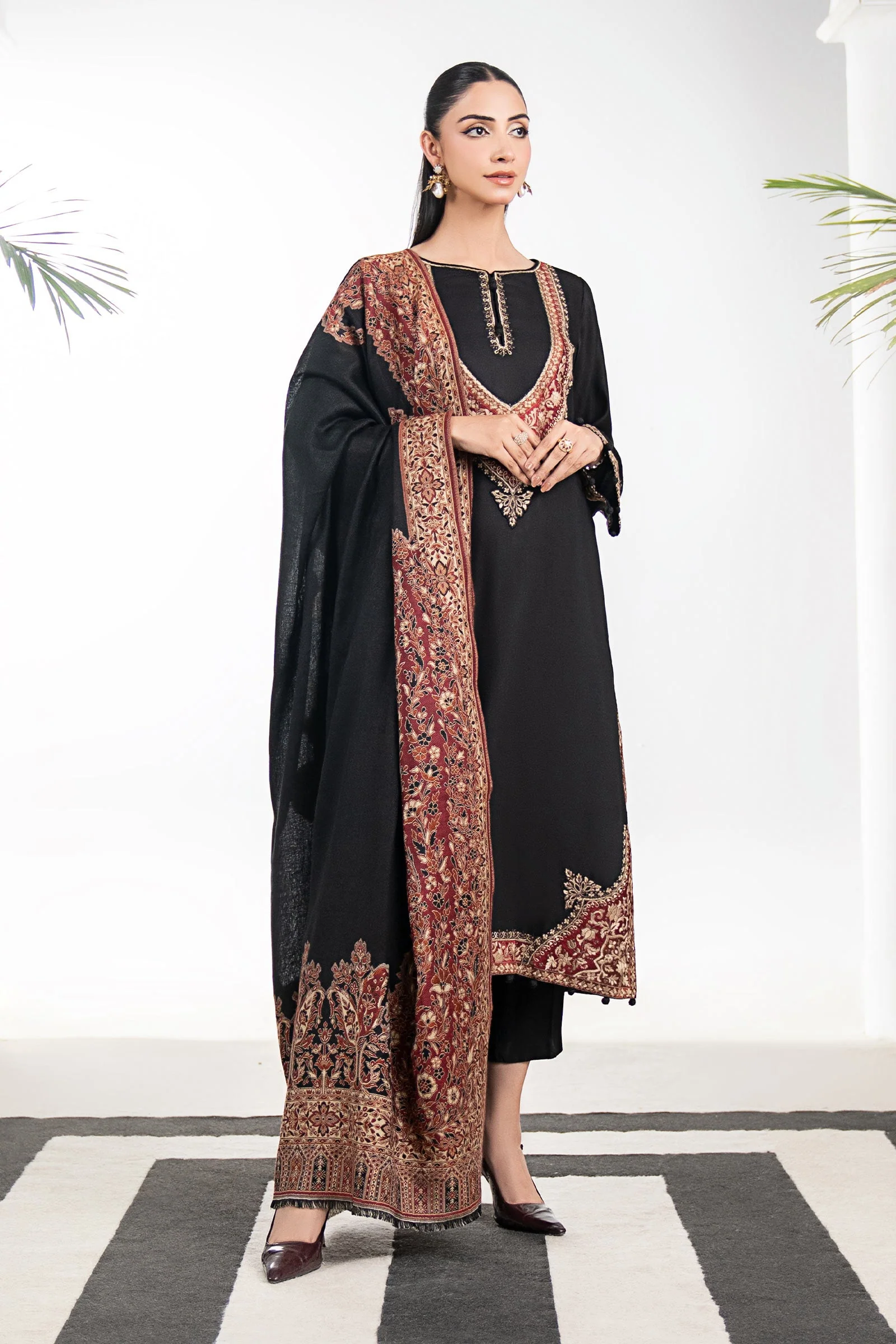 3 Piece Embroidered Marina Twill Suit