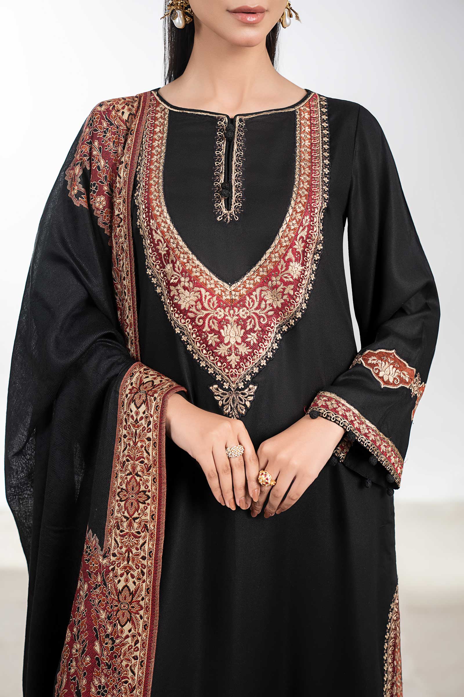 3 Piece Embroidered Marina Twill Suit - Image 2