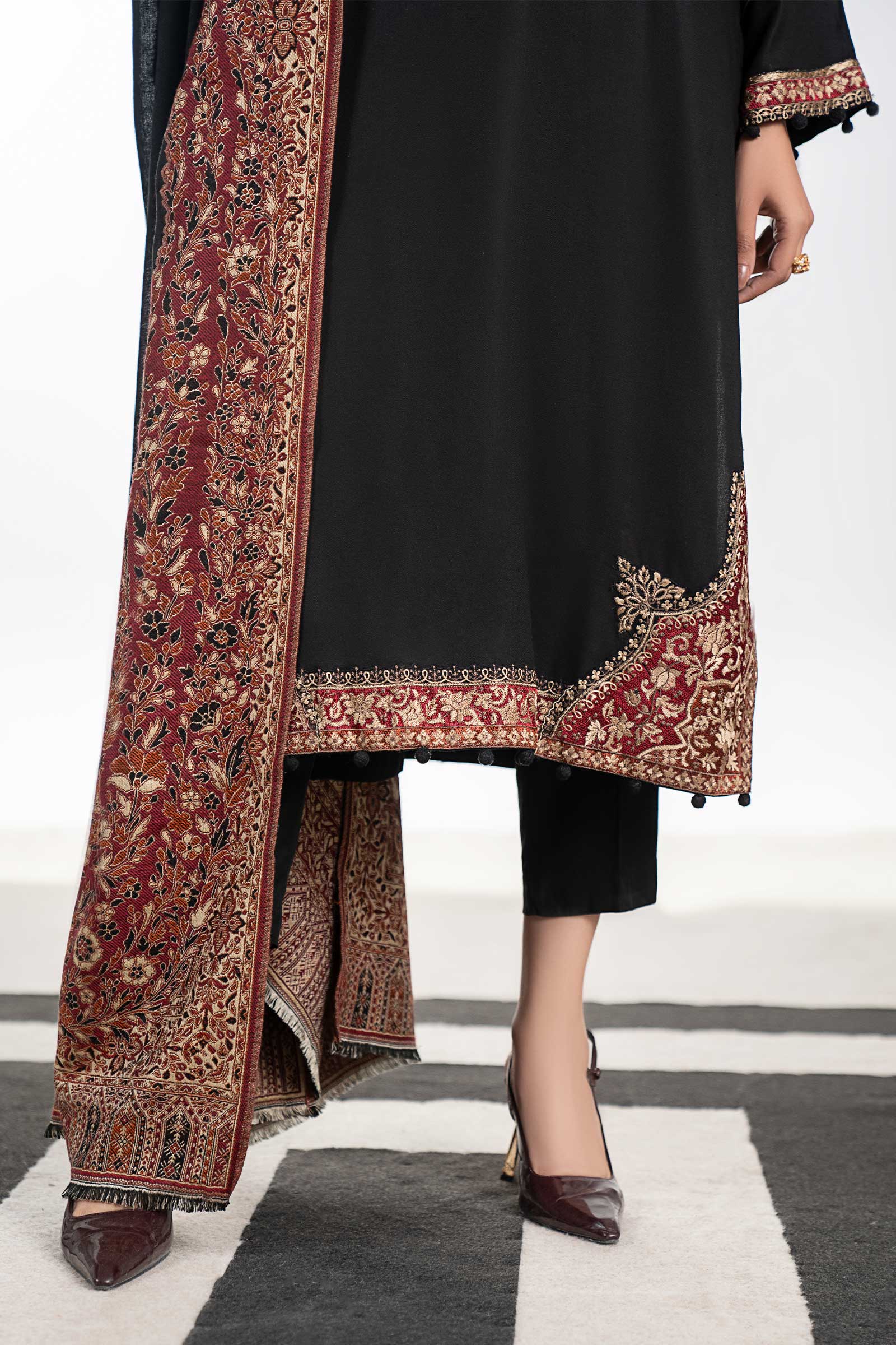 3 Piece Embroidered Marina Twill Suit - Image 4