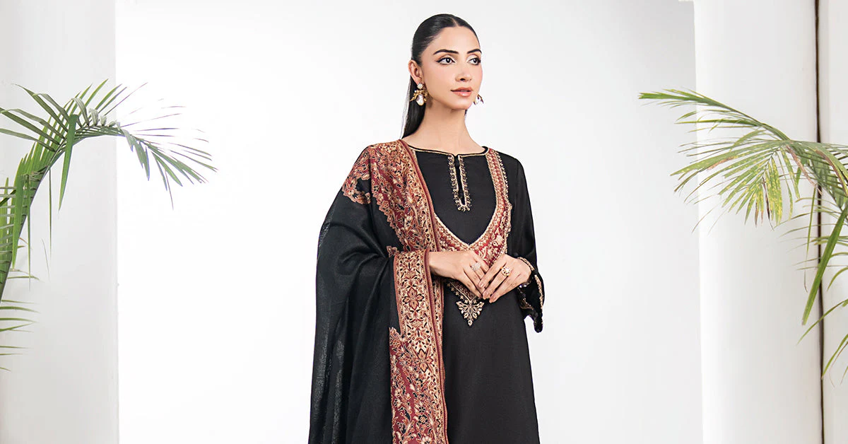 3 Piece Embroidered Marina Twill Suit - Image 9