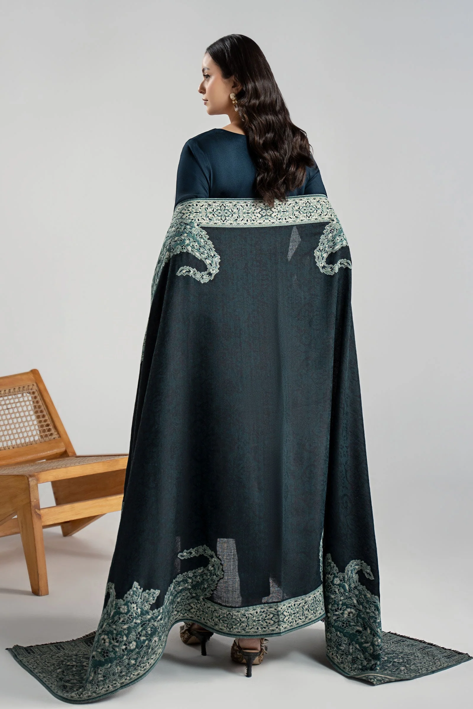 3 Piece Embroidered Marina Twill Suit - Image 9