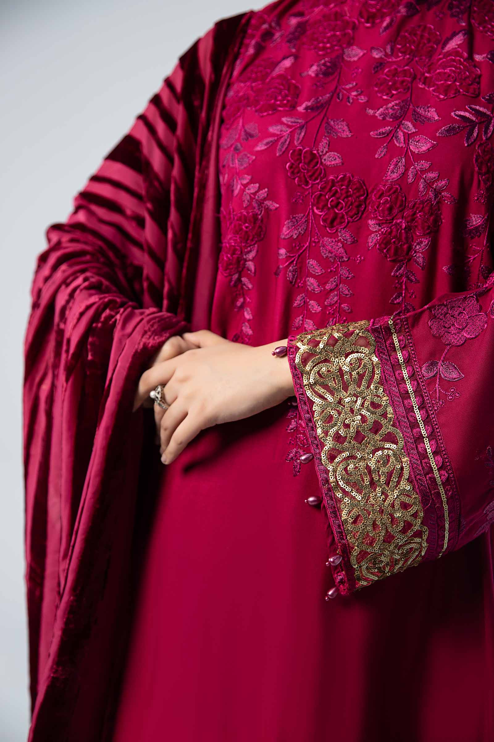 3 Piece Embroidered Linen Suit - Image 5