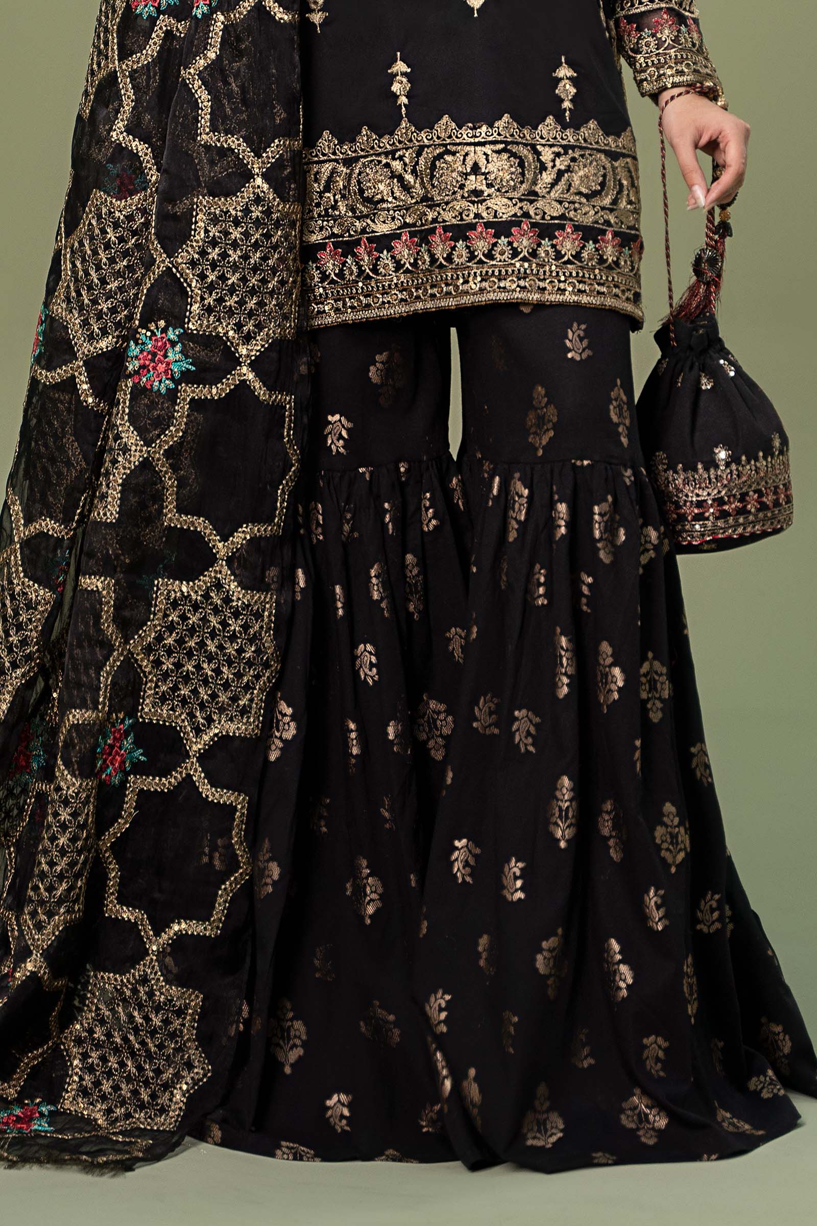 3 Piece Embroidered Linen Suit - Image 4
