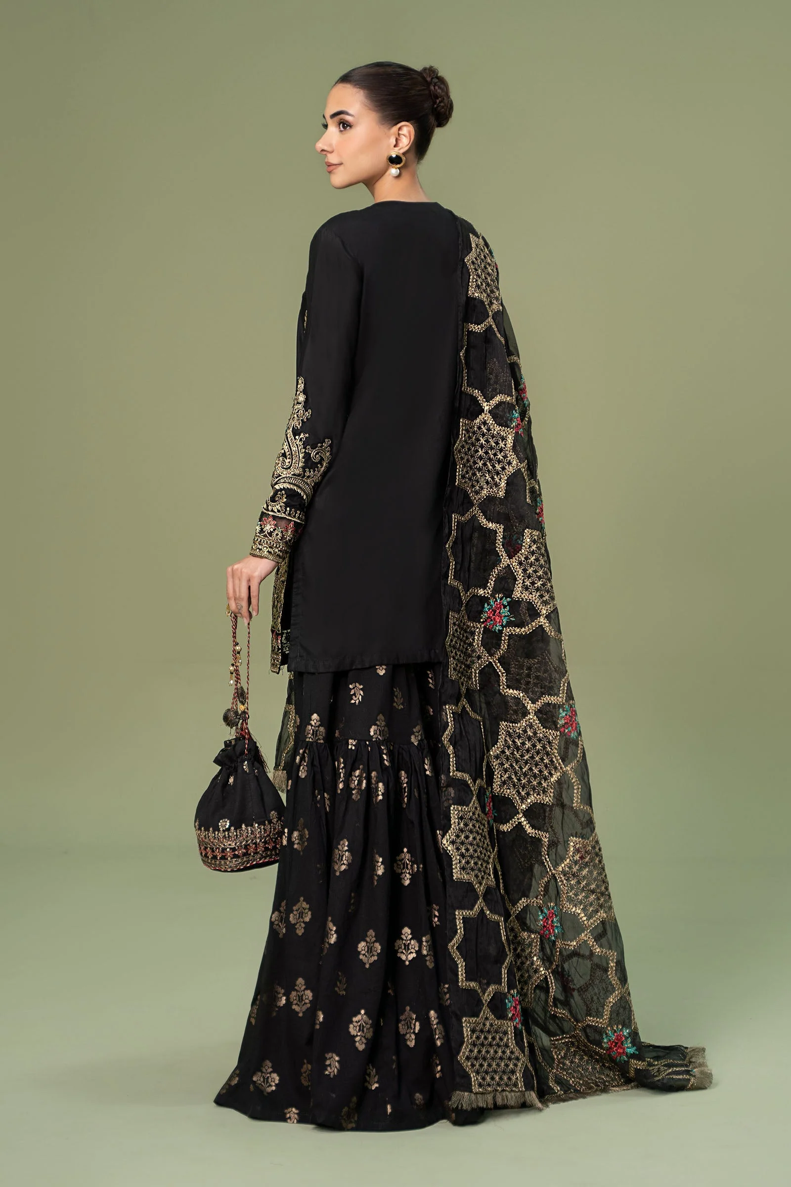 3 Piece Embroidered Linen Suit - Image 6