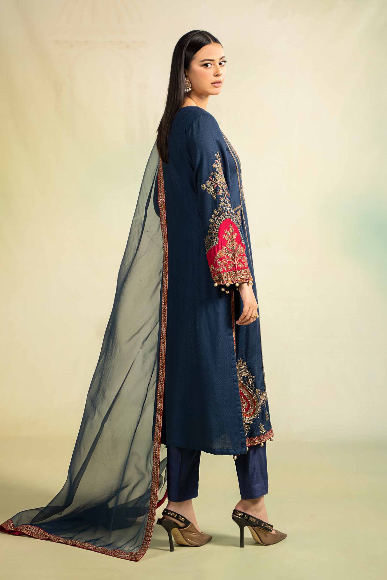 3 Piece Embroidered Linen Suit - Image 6