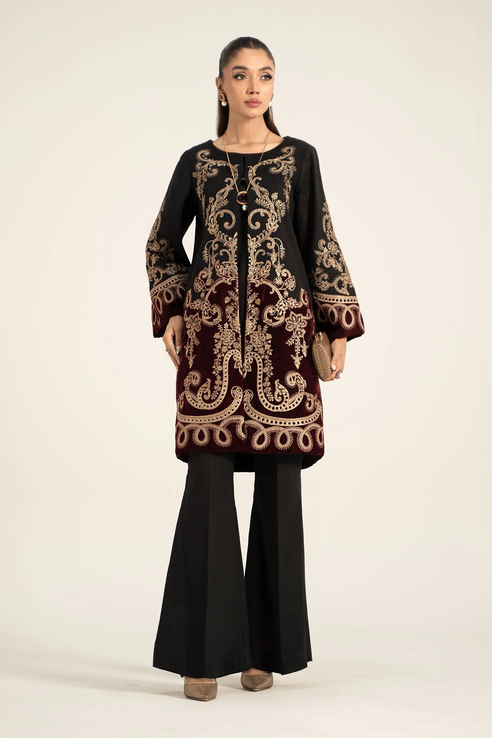 3 Piece Embroidered Khaddar Suit