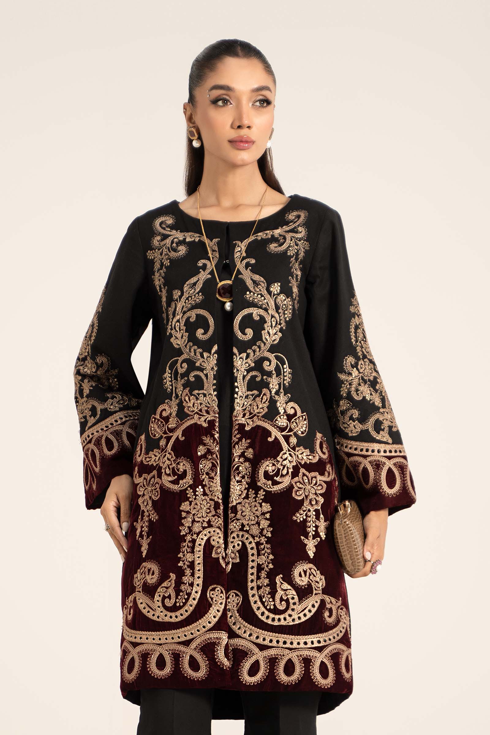 3 Piece Embroidered Khaddar Suit - Image 2
