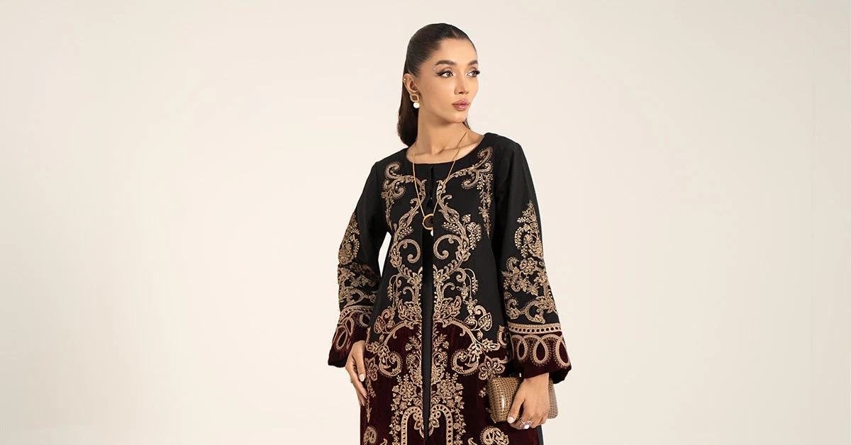 3 Piece Embroidered Khaddar Suit - Image 7
