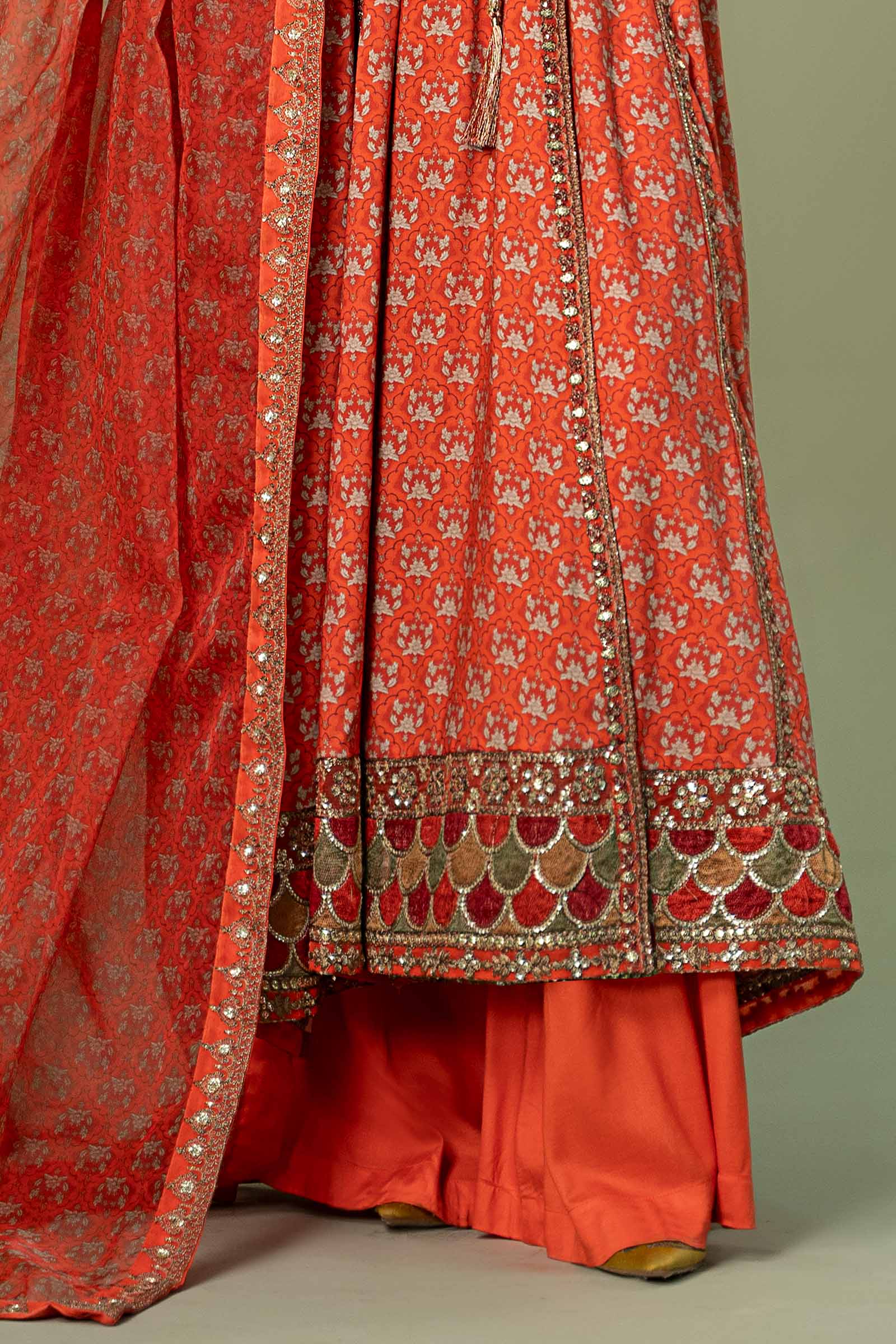 3 Piece Embroidered Linen Suit - Image 6