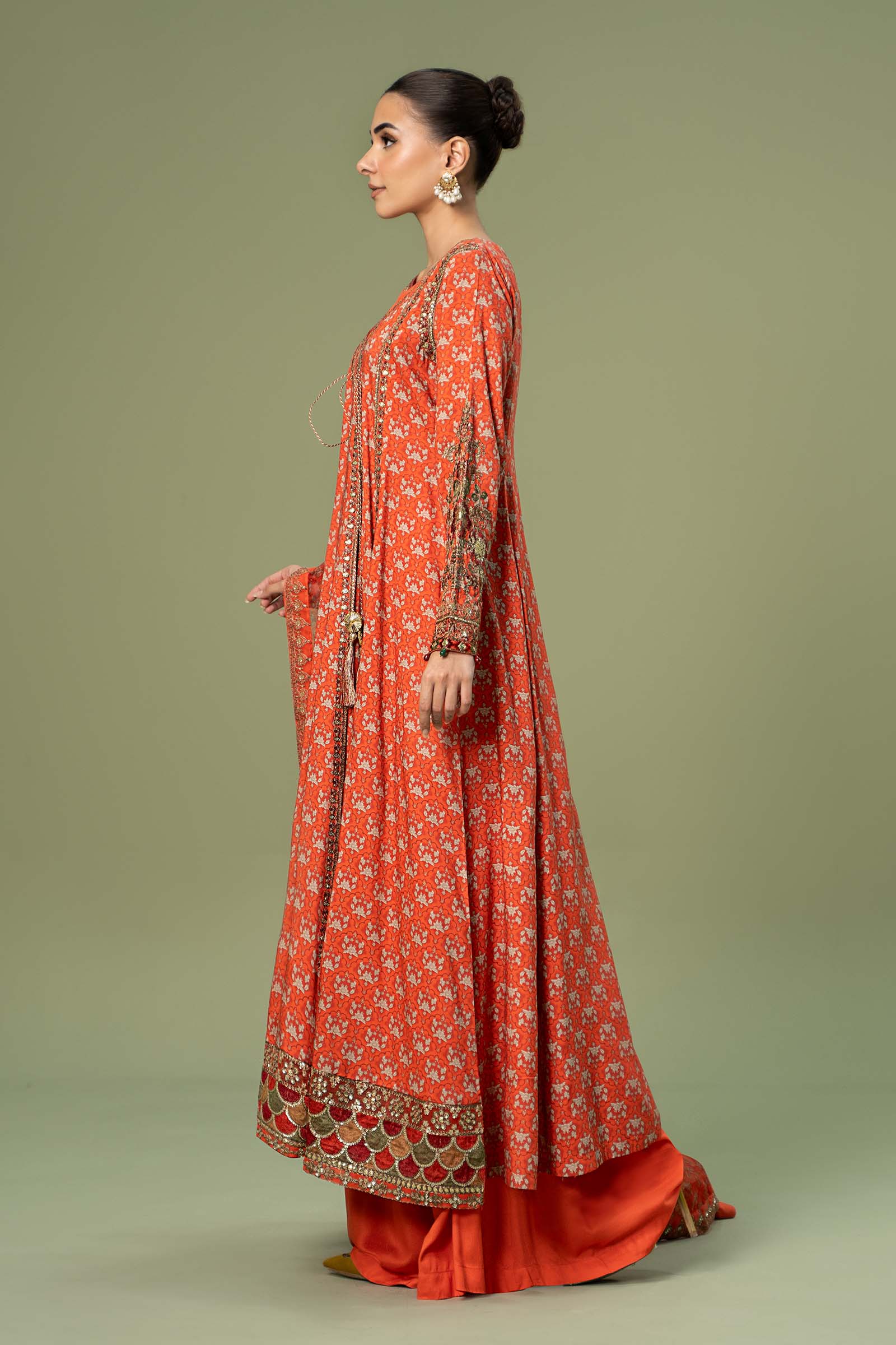 3 Piece Embroidered Linen Suit - Image 7