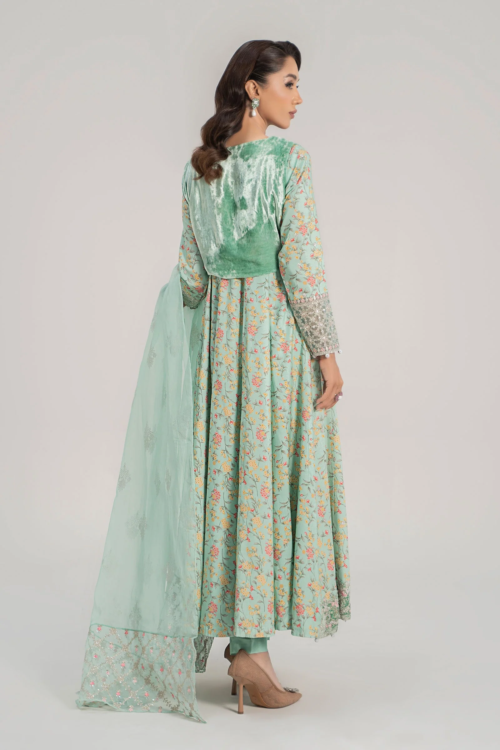 3 Piece Embroidered Linen Suit - Image 5