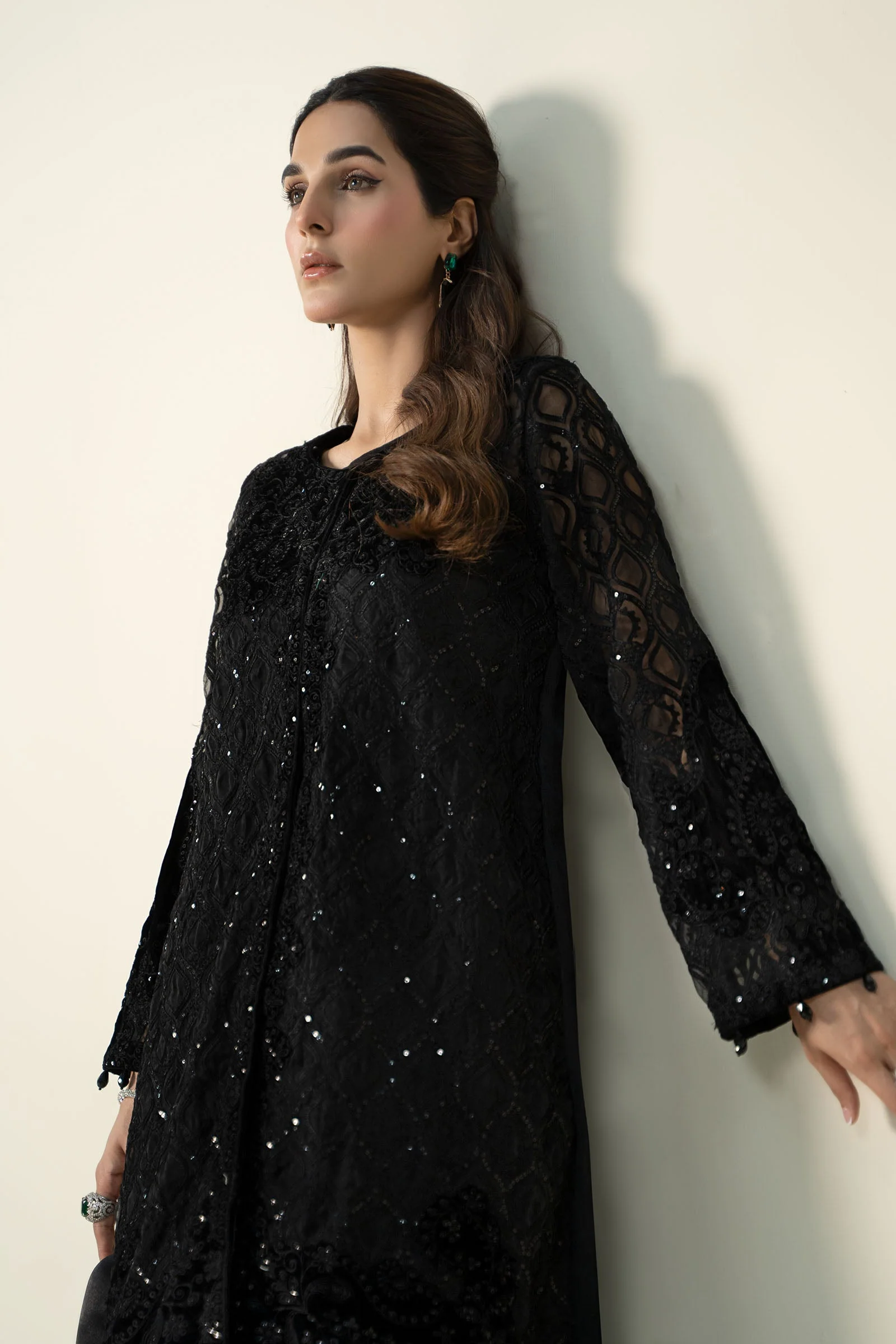 3 Piece Embroidered Organza Suit - Image 2