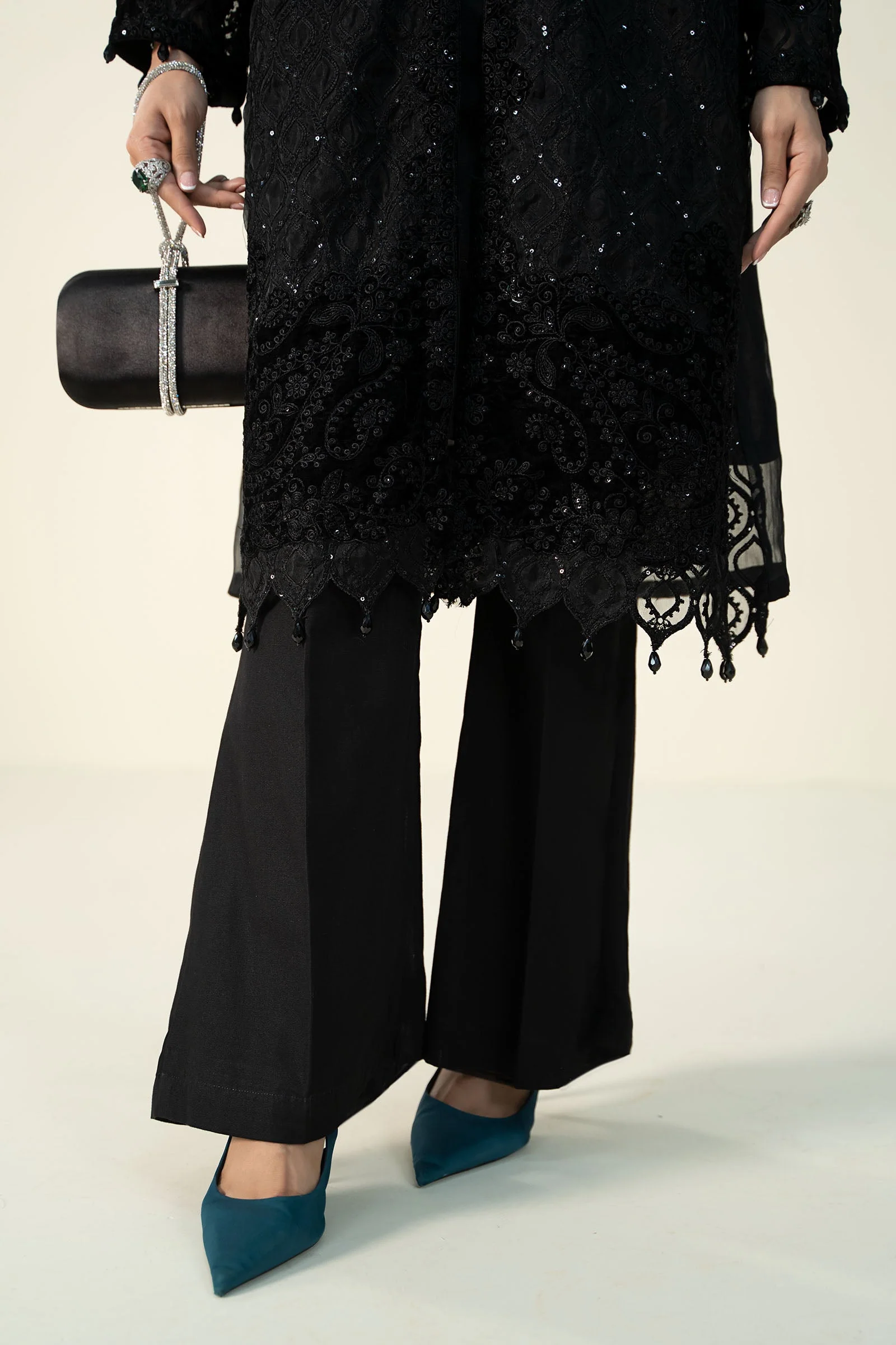 3 Piece Embroidered Organza Suit - Image 3