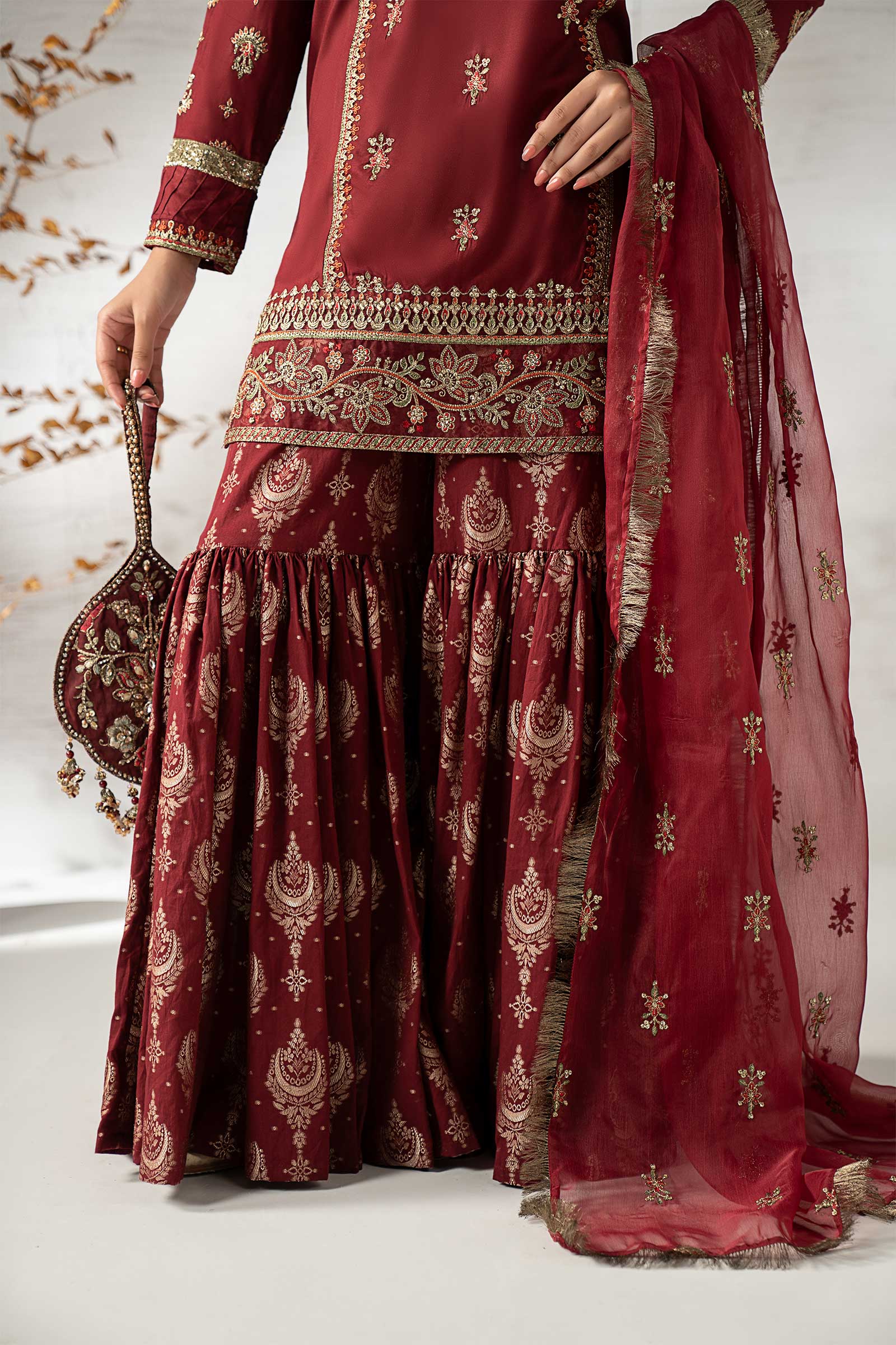 3 Piece Embroidered Linen Suit - Image 6