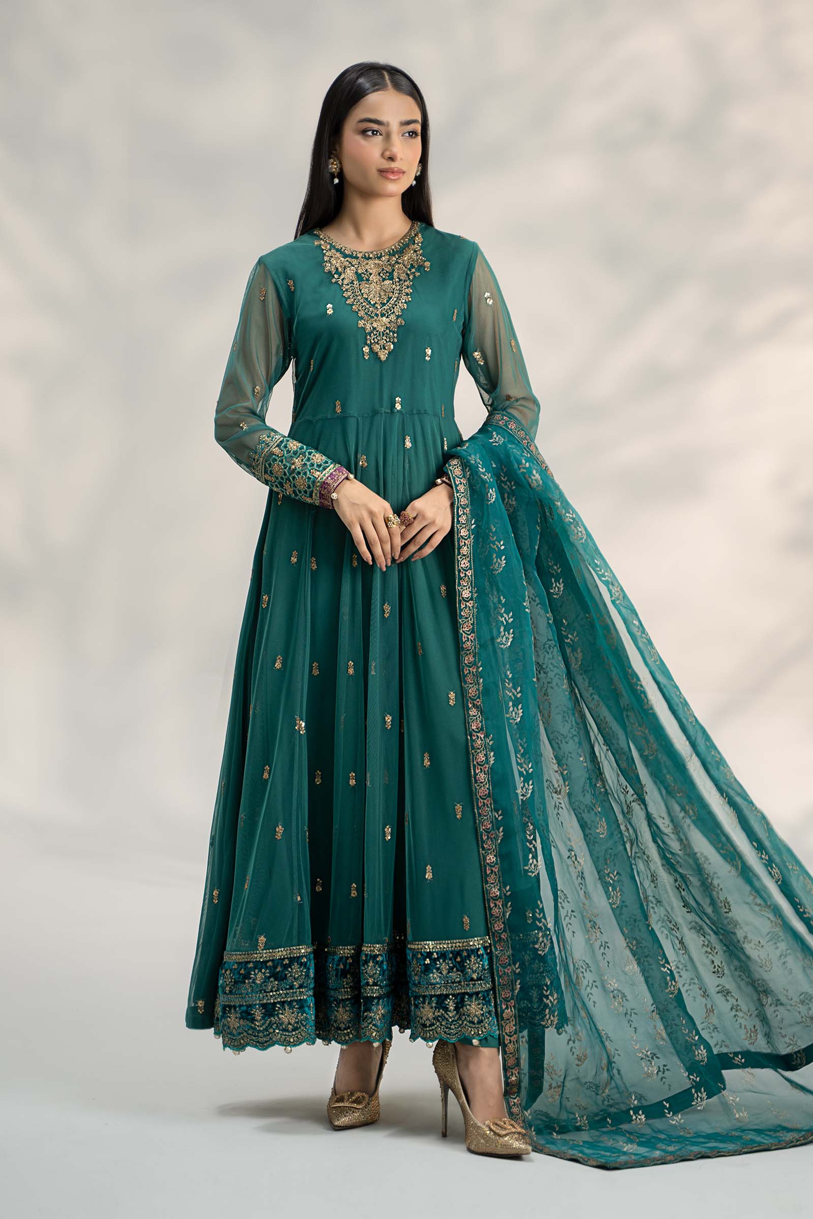 3 Piece Embroidered Linen Suit