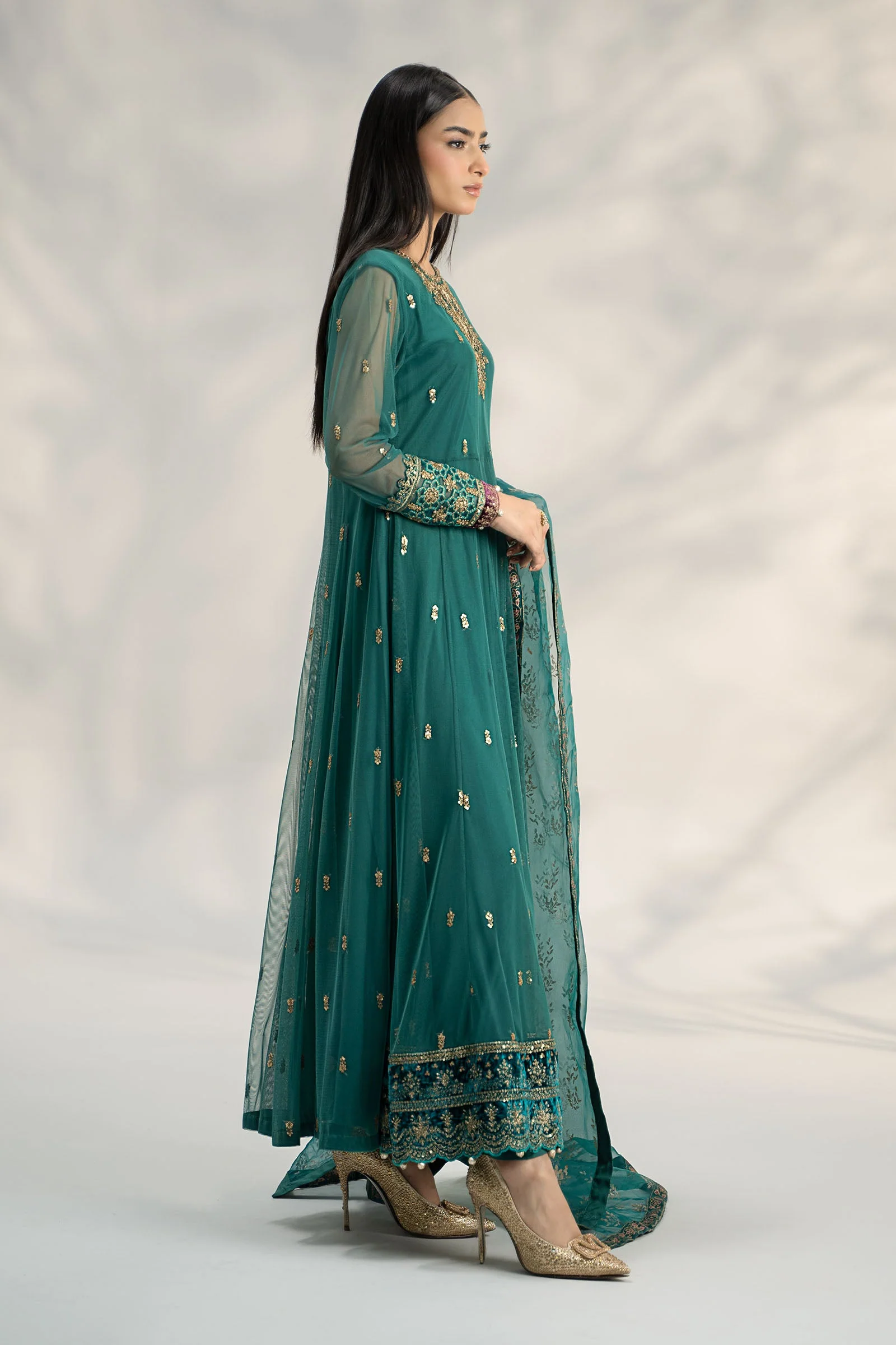 3 Piece Embroidered Linen Suit - Image 4
