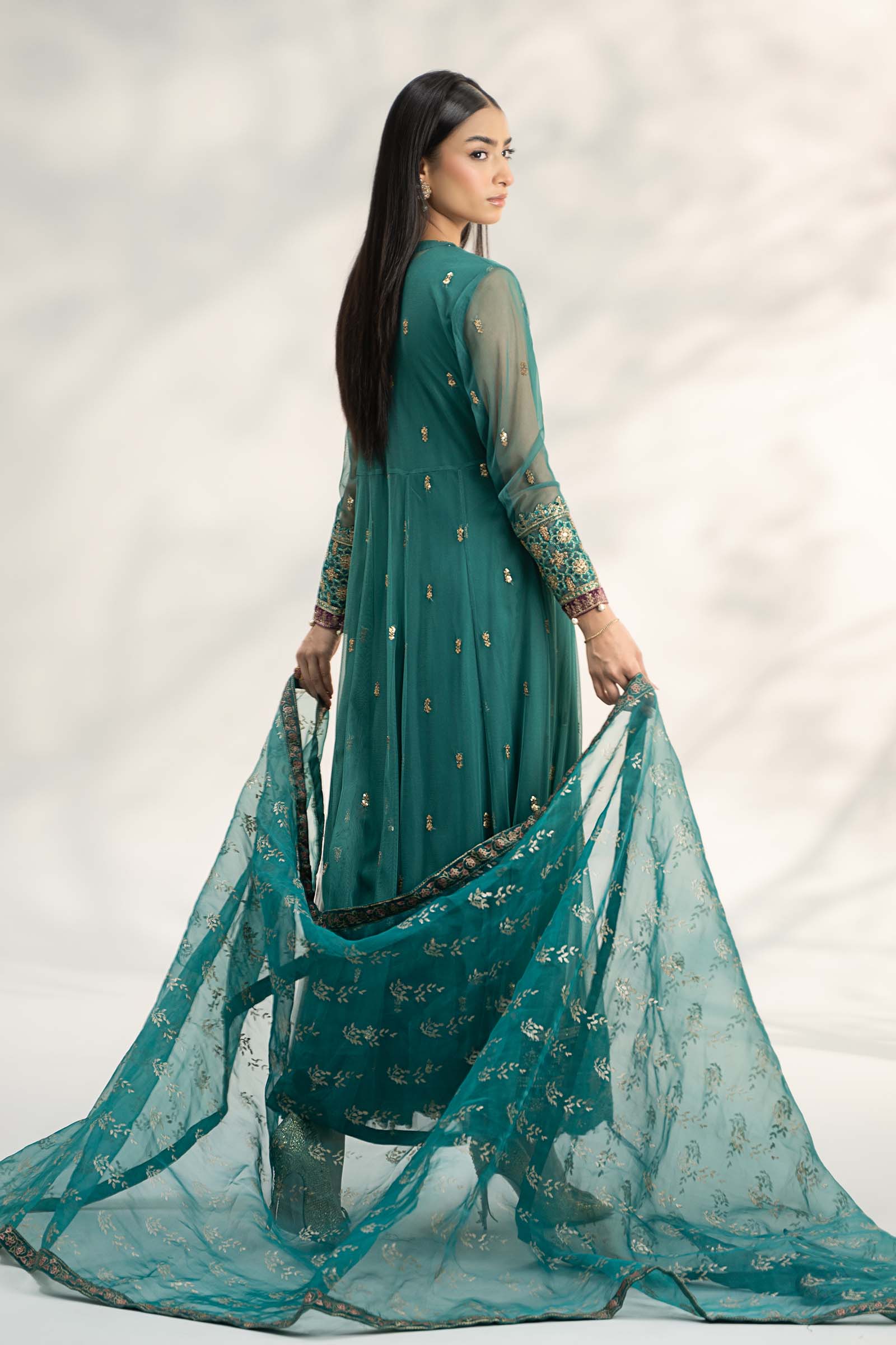 3 Piece Embroidered Linen Suit - Image 6