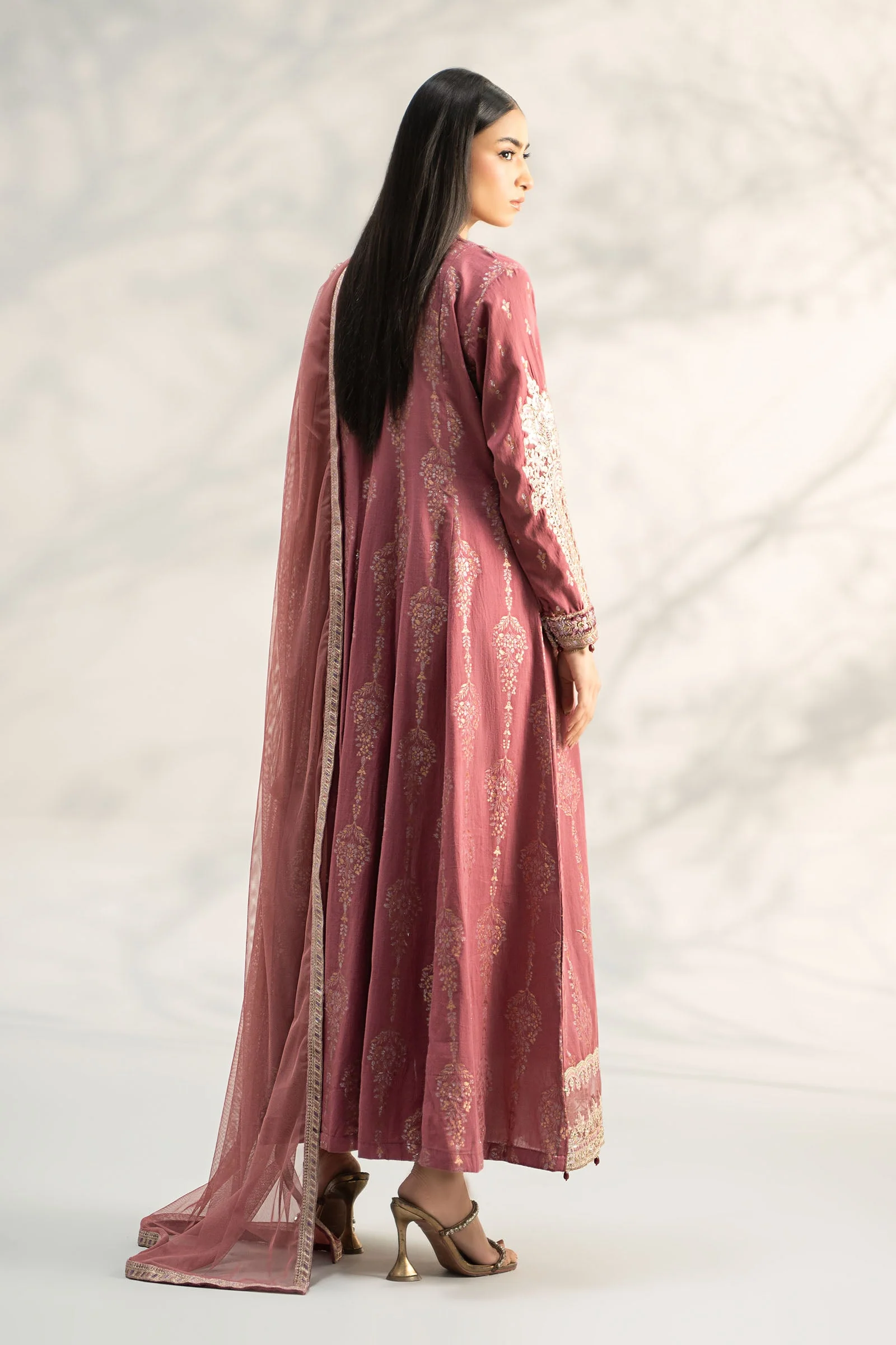 3 Piece Embroidered Jacquard Suit - Image 6