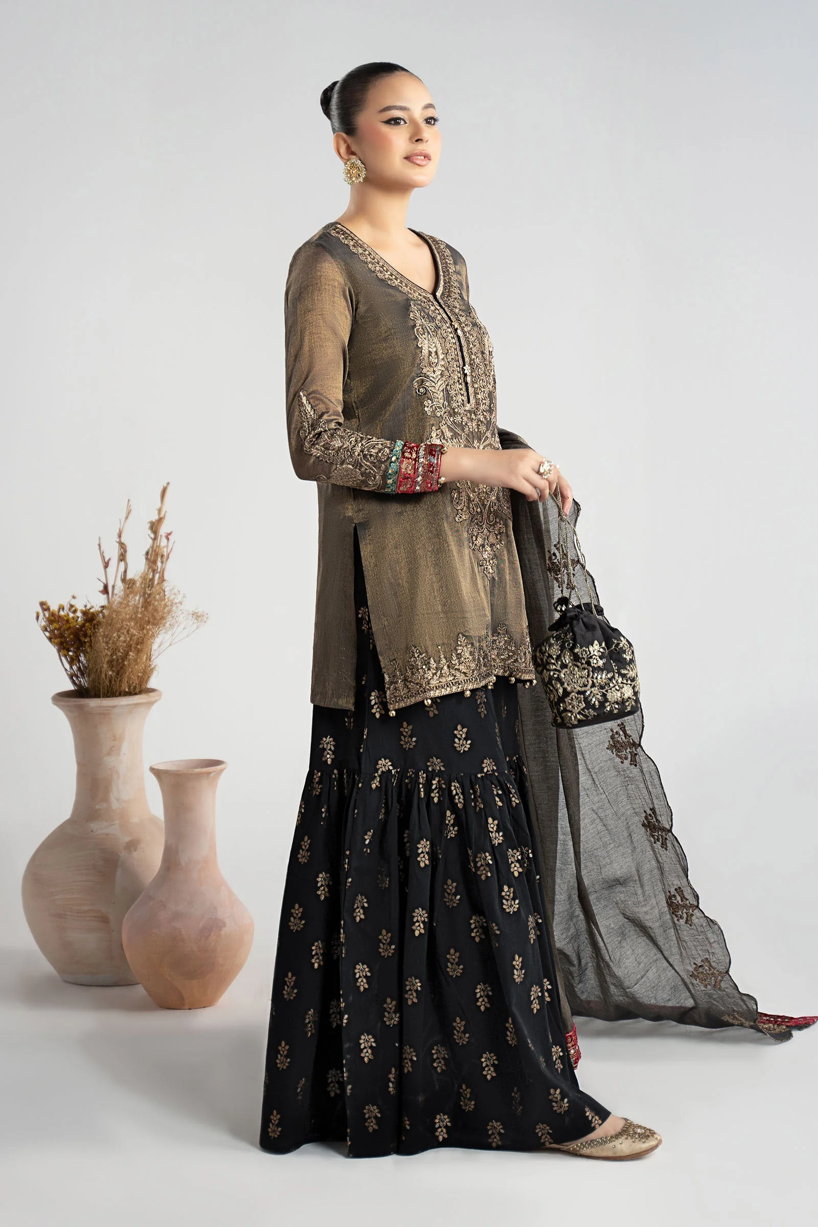 3 Piece Embroidered Masoori Suit - Image 7
