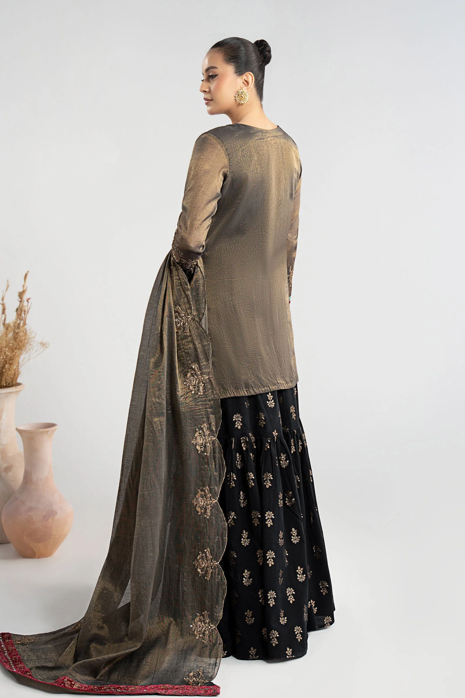 3 Piece Embroidered Masoori Suit - Image 8