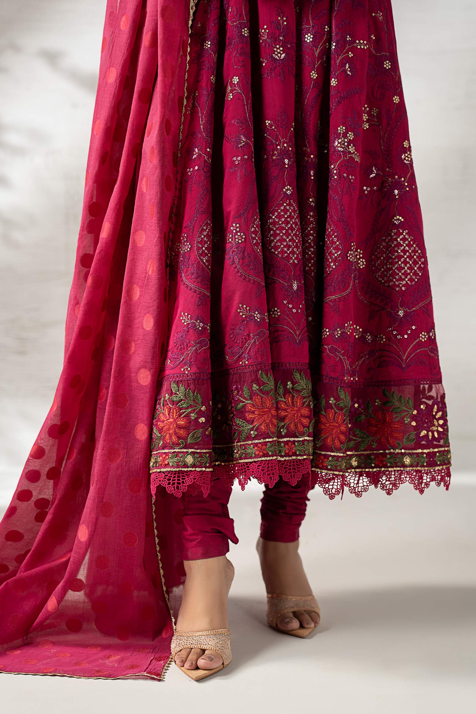 3 Piece Embroidered Staple Raw Silk Suit - Image 7
