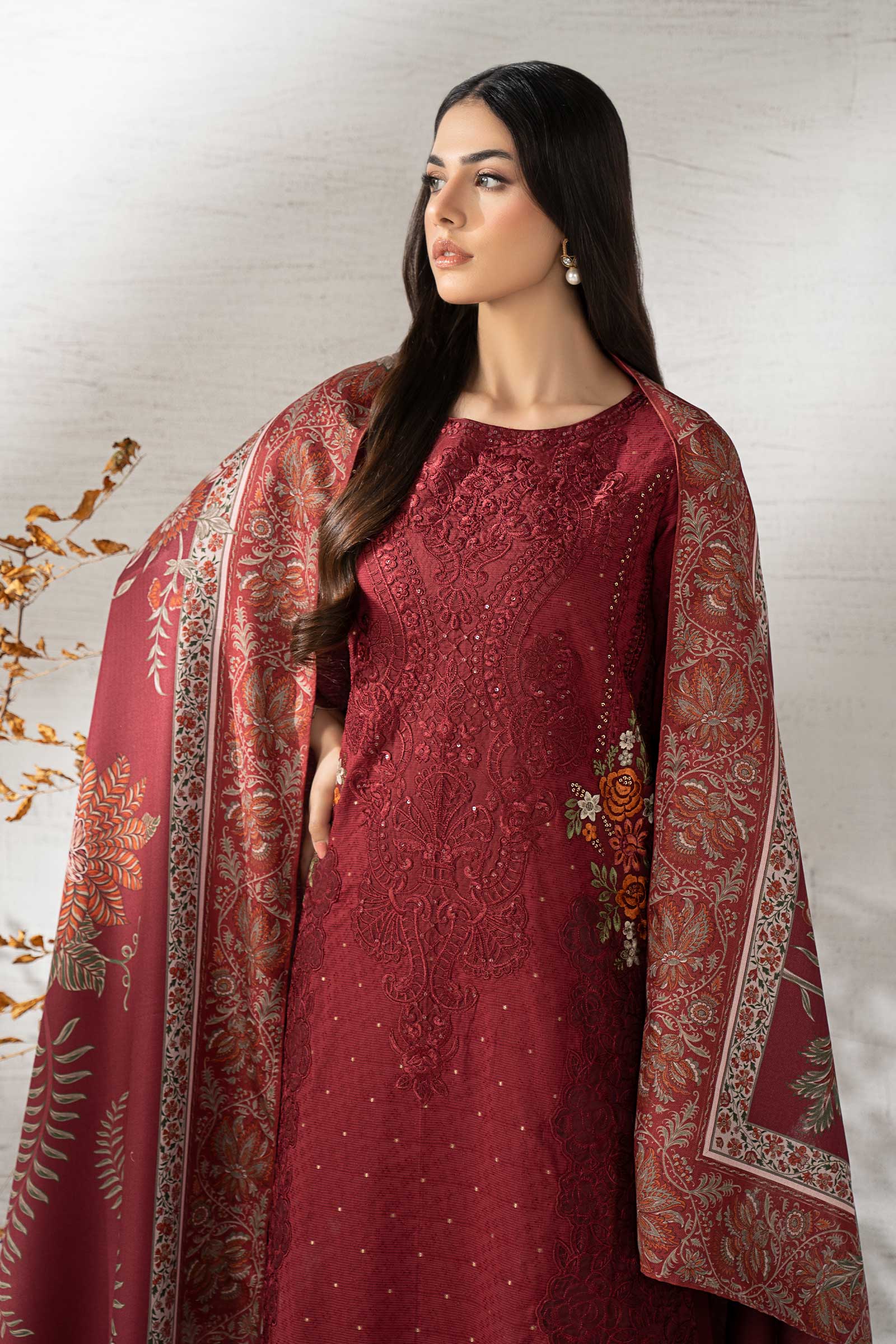 3 Piece Embroidered Viscose Suit - Image 4