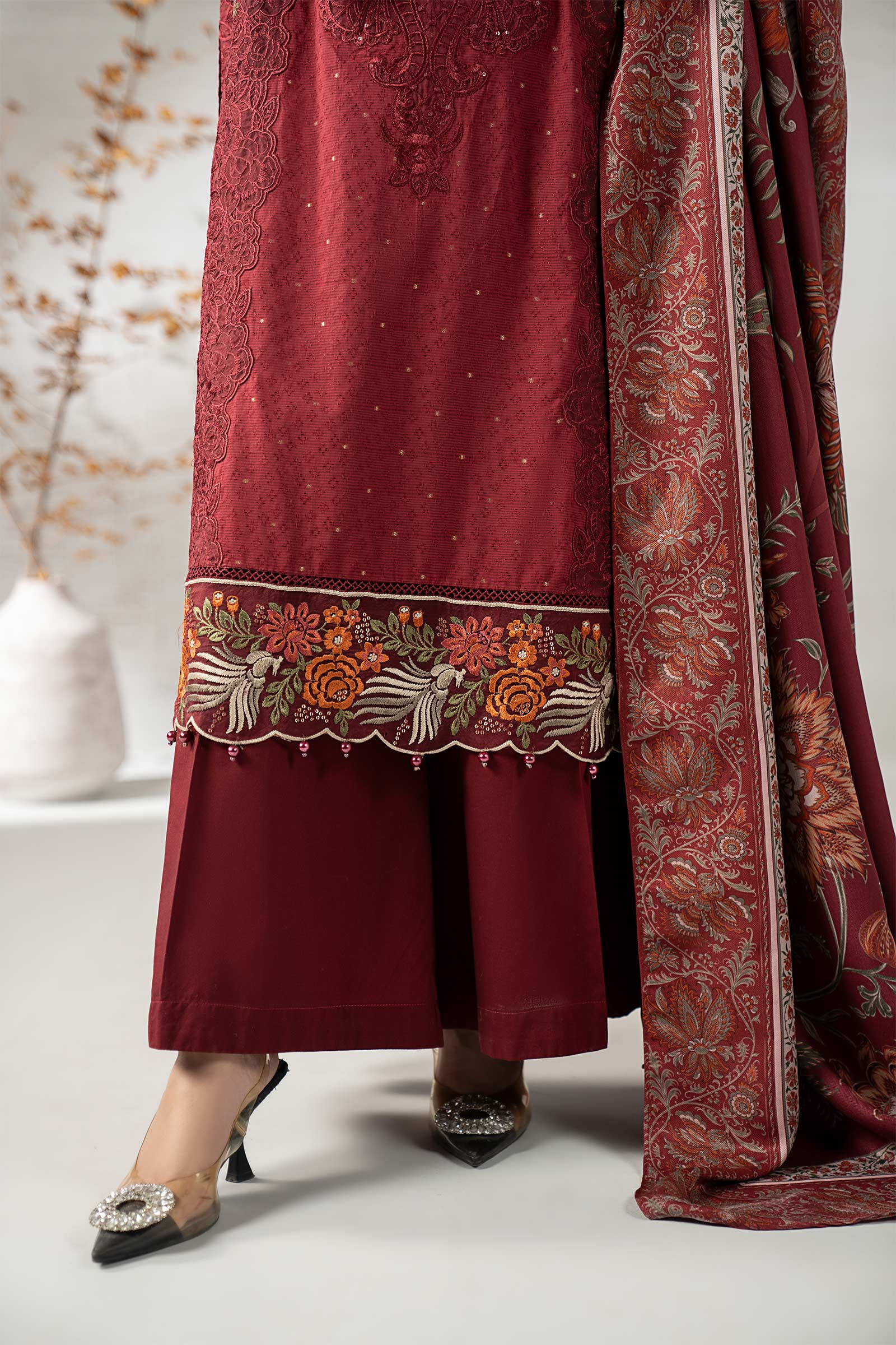 3 Piece Embroidered Viscose Suit - Image 7