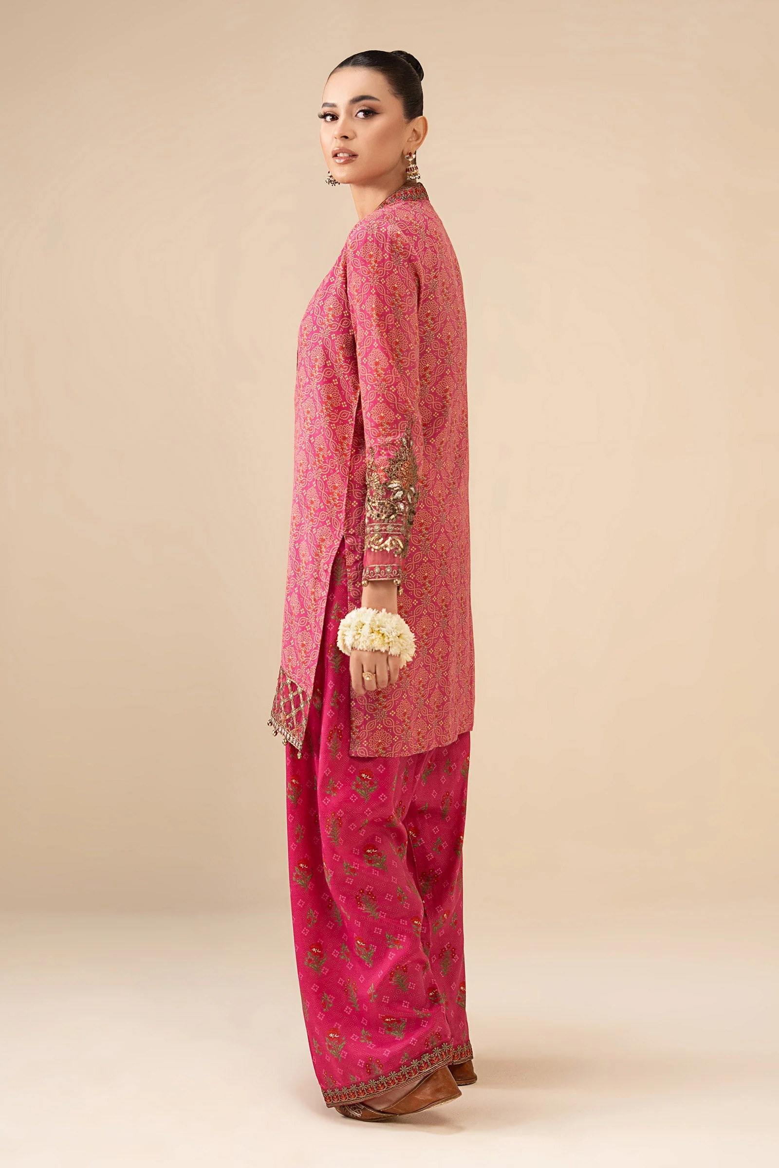 2 Piece Embroidered Raw Silk Suit - Image 7