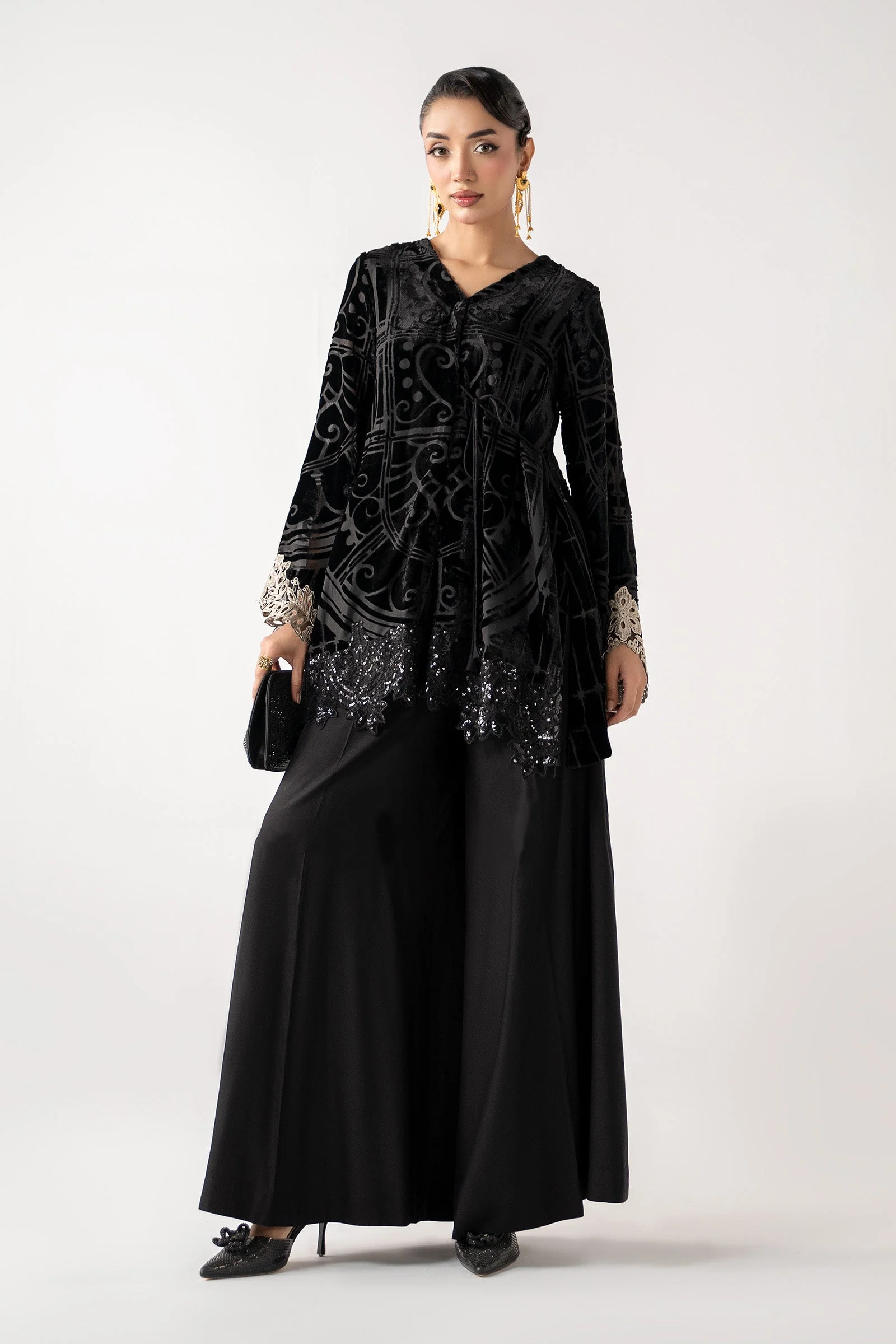 3 Piece Embroidered Palachi Suit