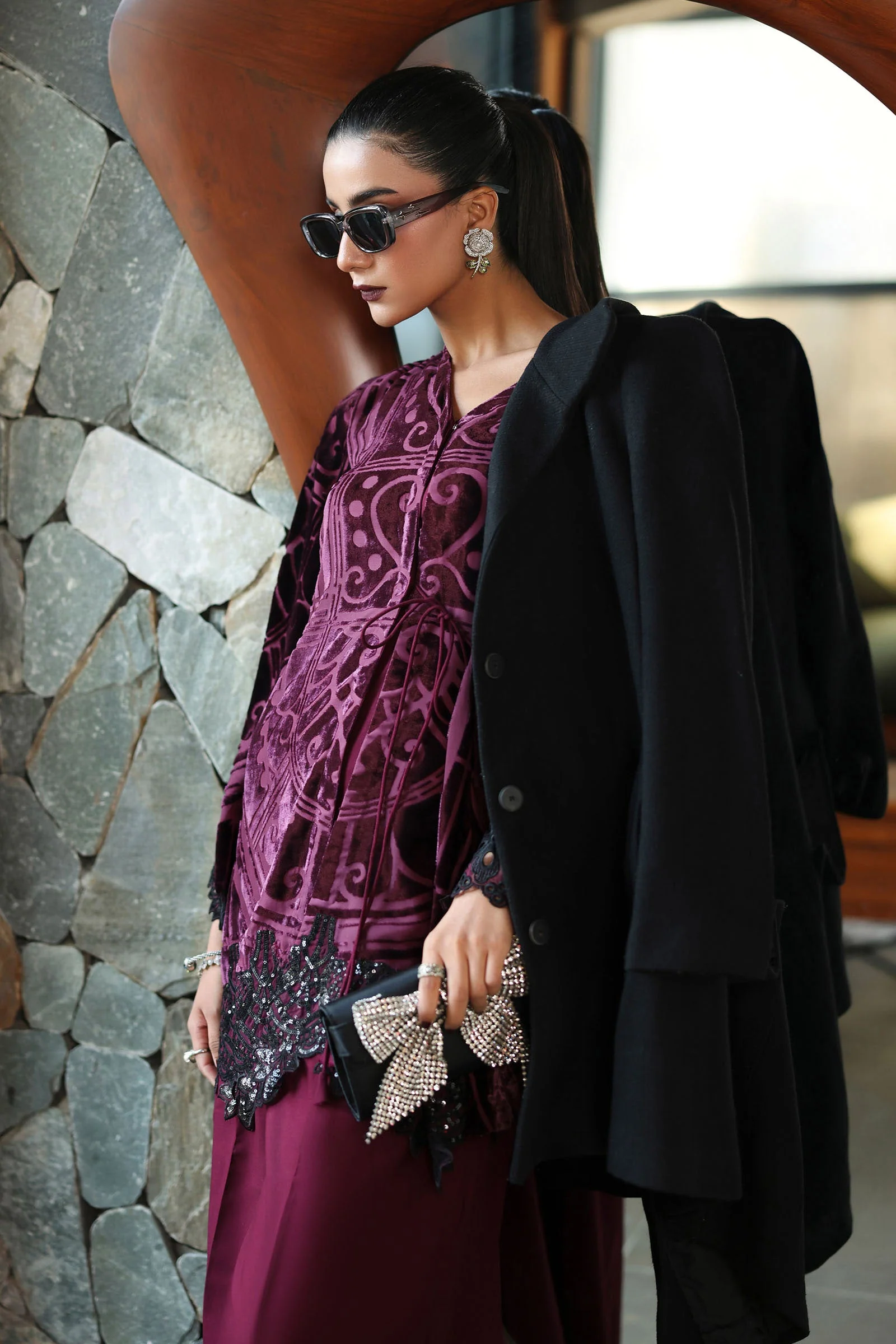 3 Piece Embroidered Palachi Suit - Image 2