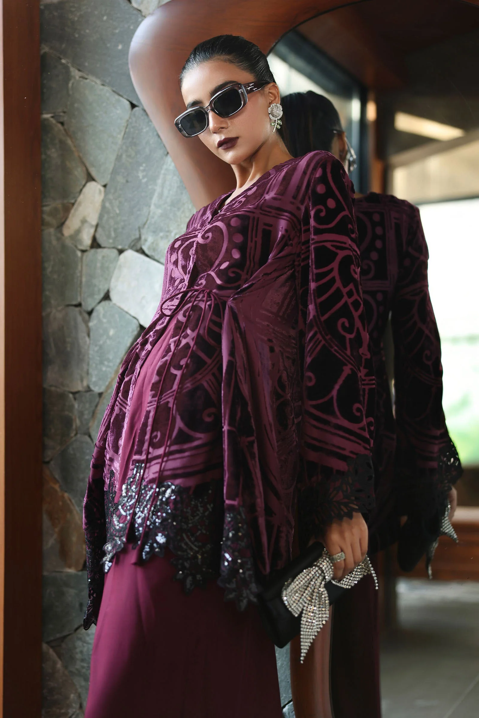 3 Piece Embroidered Palachi Suit - Image 3