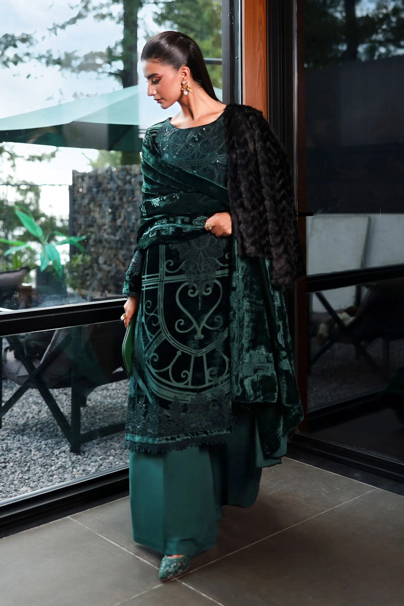 3 Piece Embroidered Palachi Suit - Image 5