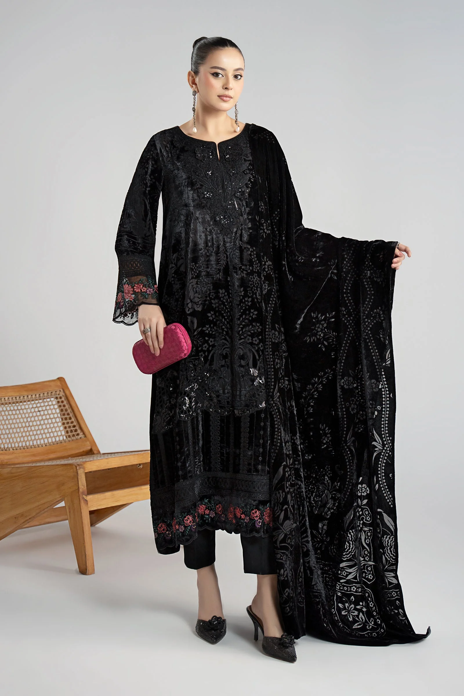 3 Piece Embroidered Palachi Suit - Image 6