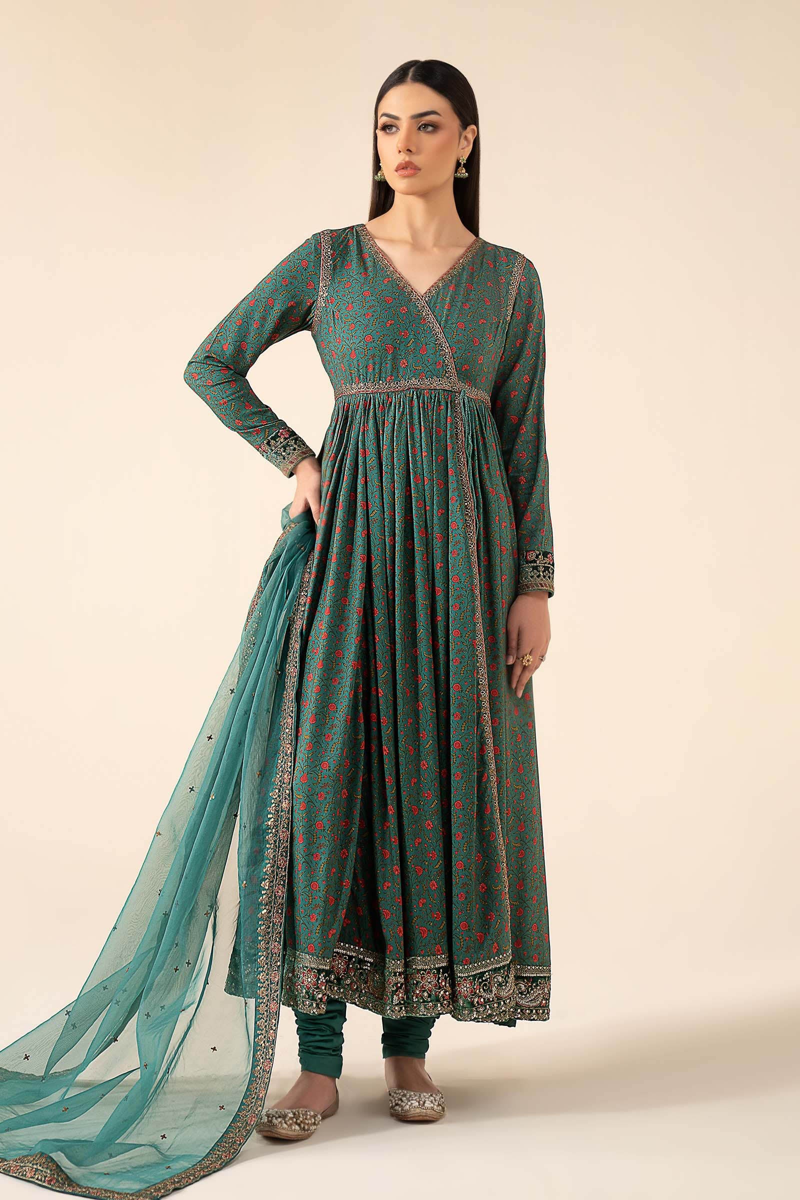 3 Piece Embroidered Linen Suit - Image 2