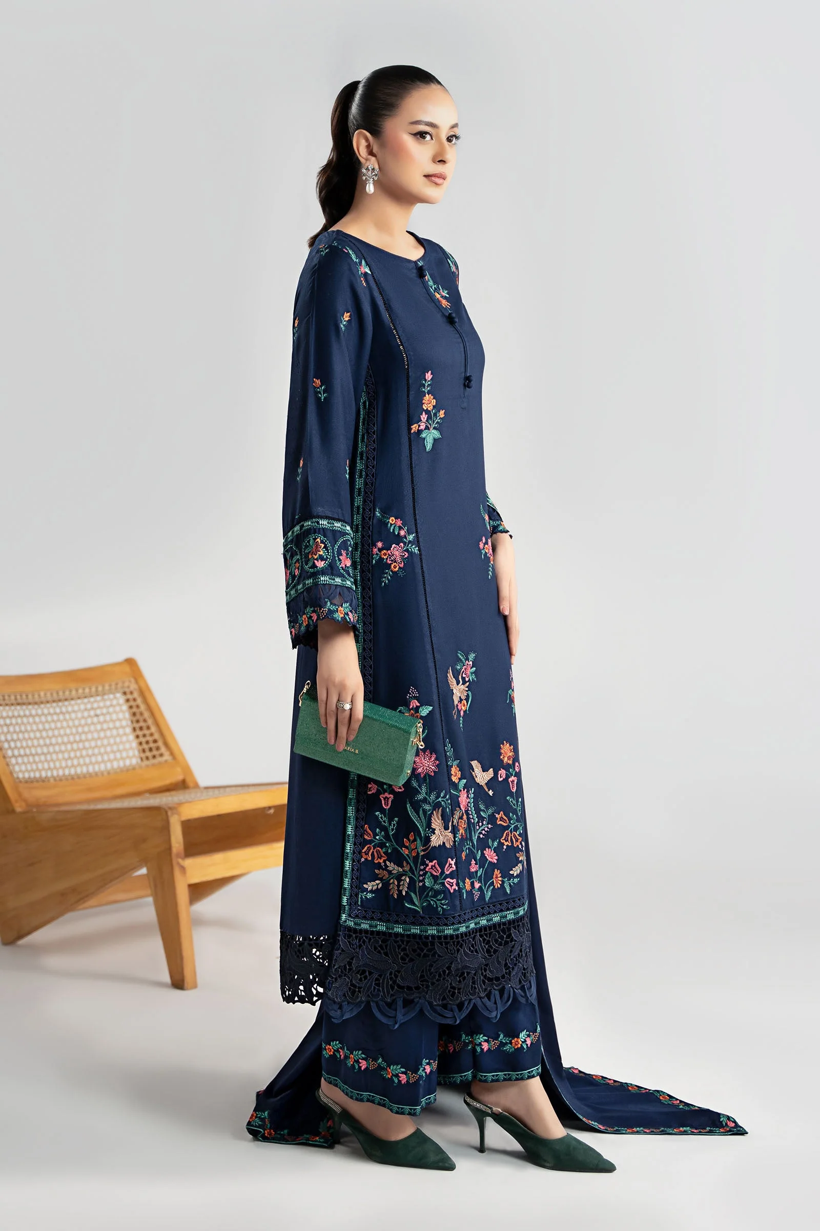 3 Piece Embroidered Marina Suit - Image 6
