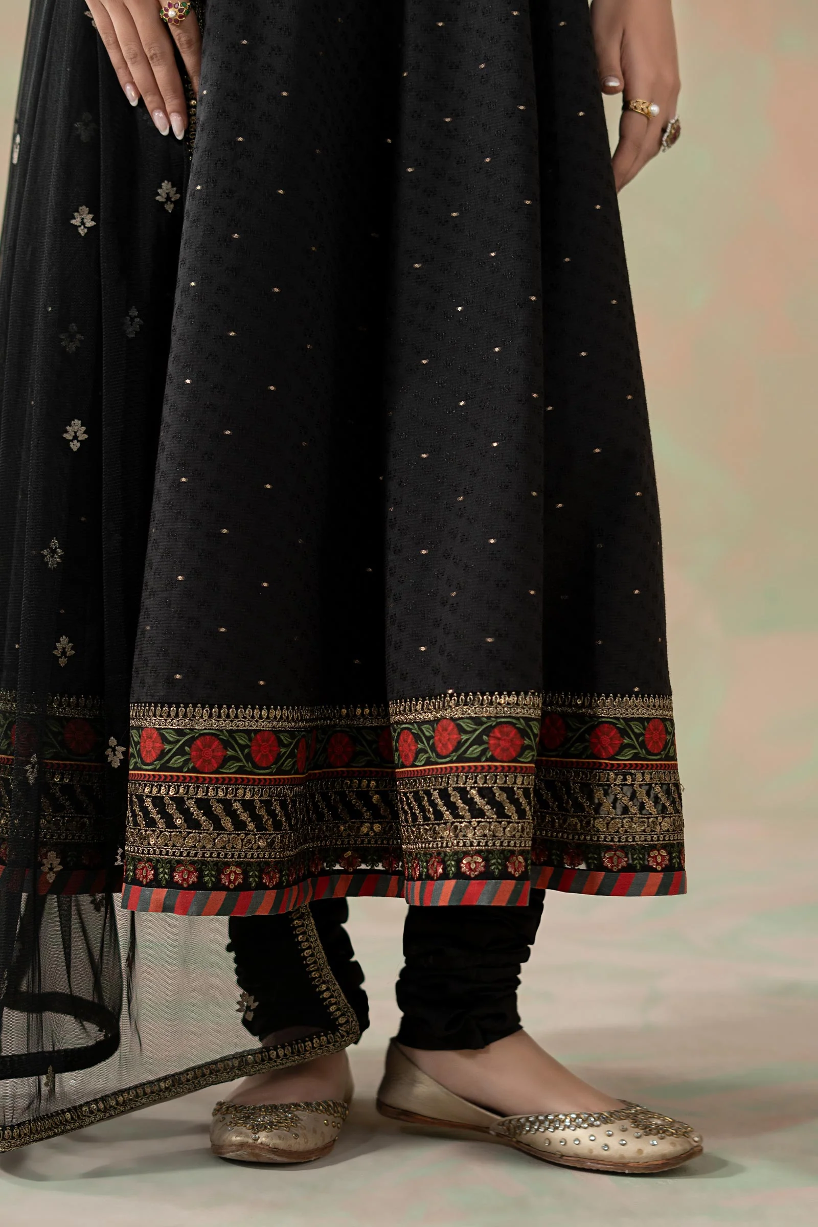 3 Piece Embroidered Filament Viscose Suit - Image 4