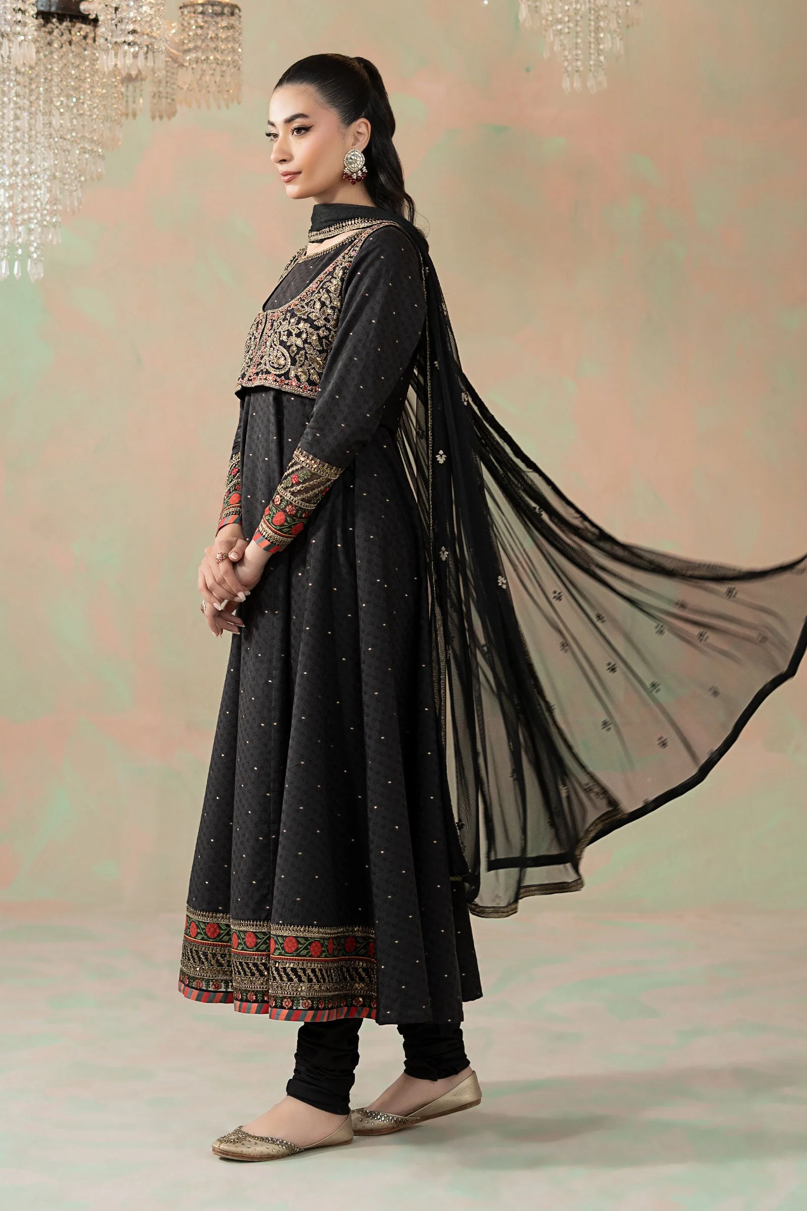 3 Piece Embroidered Filament Viscose Suit - Image 6